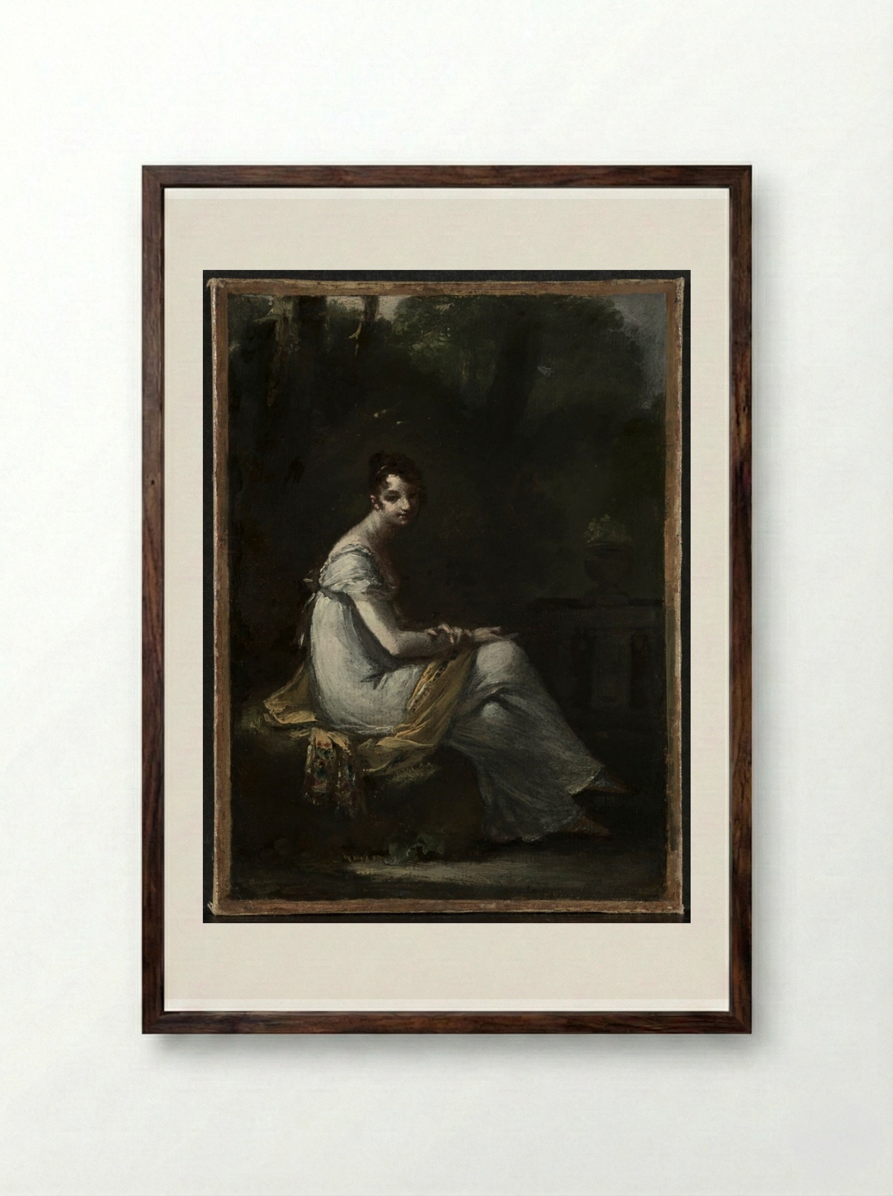 Mme. Dufresne - Pierre-Paul Prud'hon - Framed Print Dark Wood