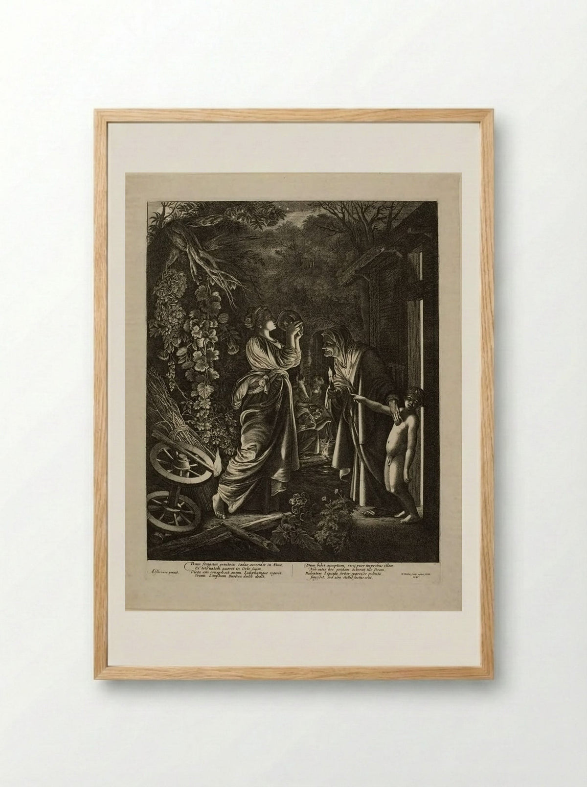 Mocking of Ceres - Wenceslaus Hollar - Framed Print Wood
