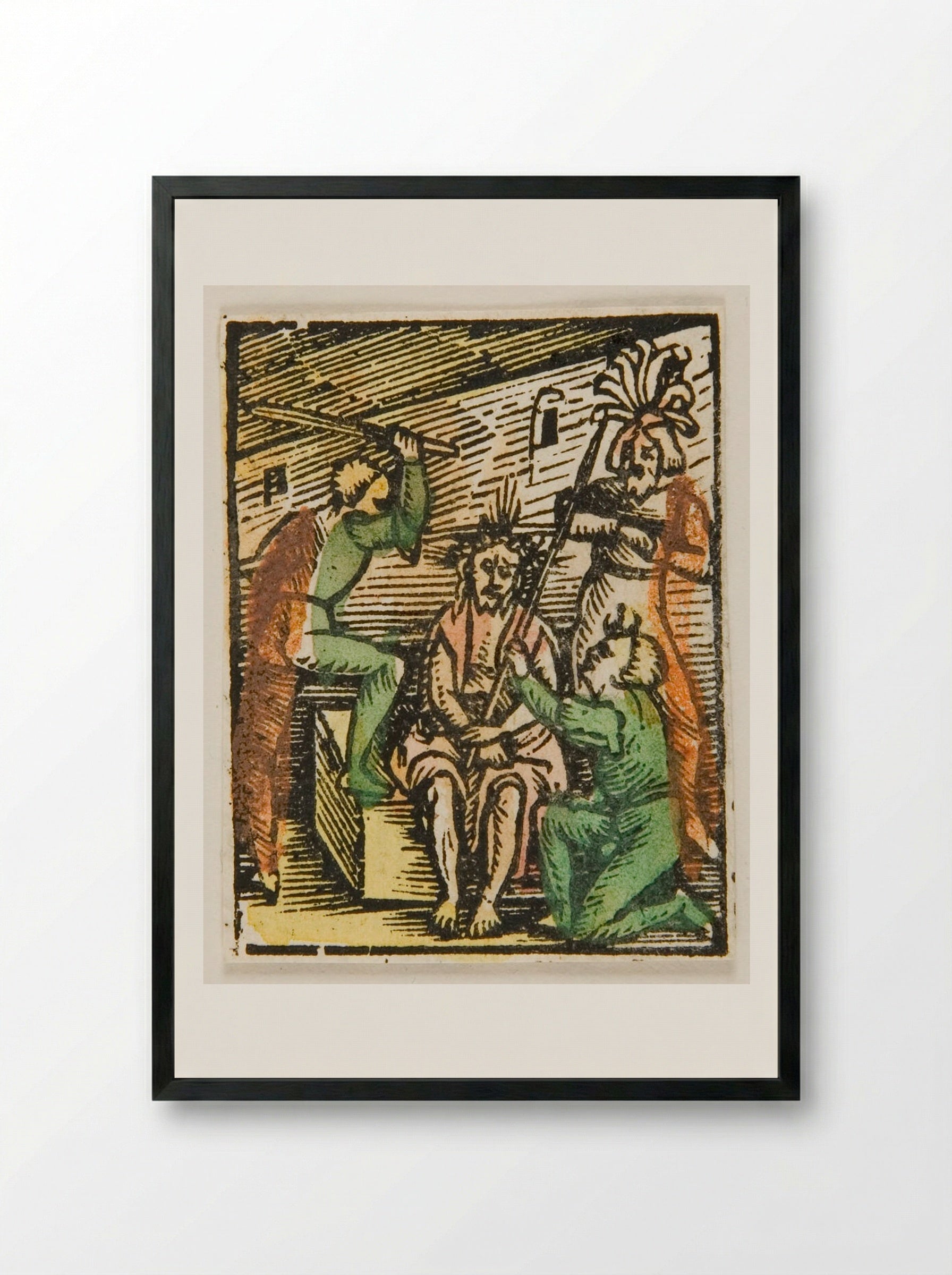 Mocking of Christ - Urs Graf - Framed Print Black