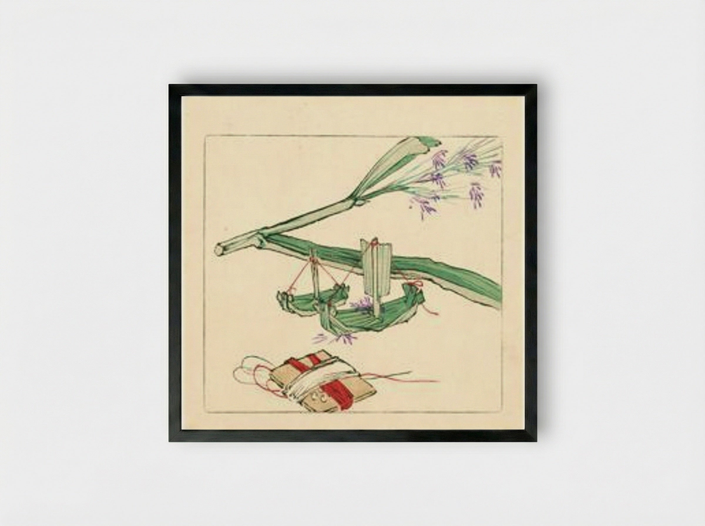 Model Boat - Hana Kurabe - Framed Print Black