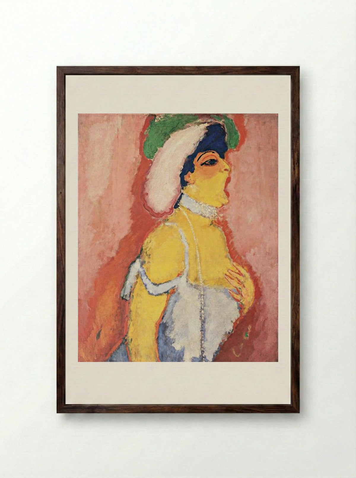 Modjesko, Soprano Singer - Kees van Dongen - Framed Print Dark Wood