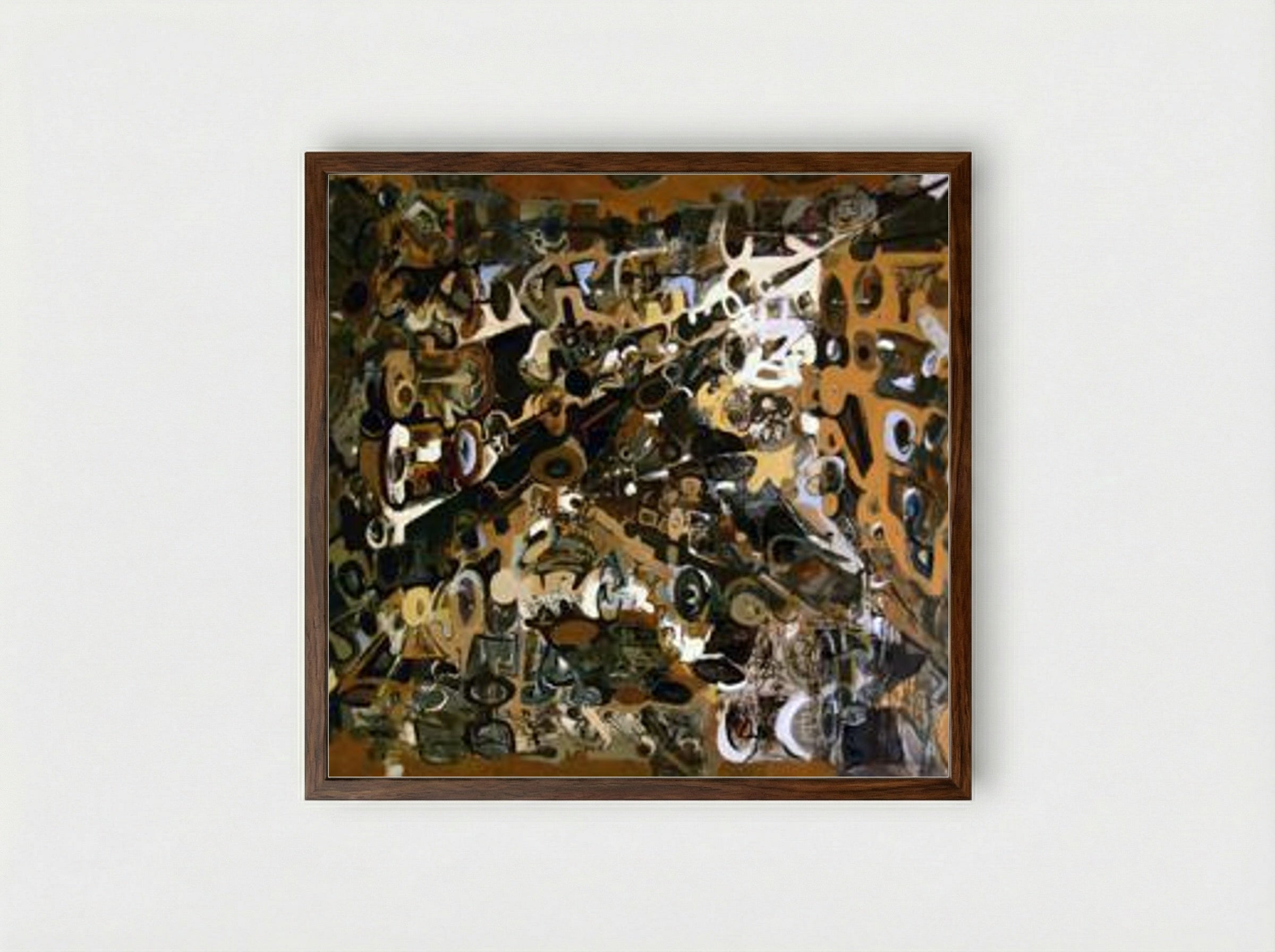 Modular Composition III - Romul Nutiu - Framed Print Dark Wood