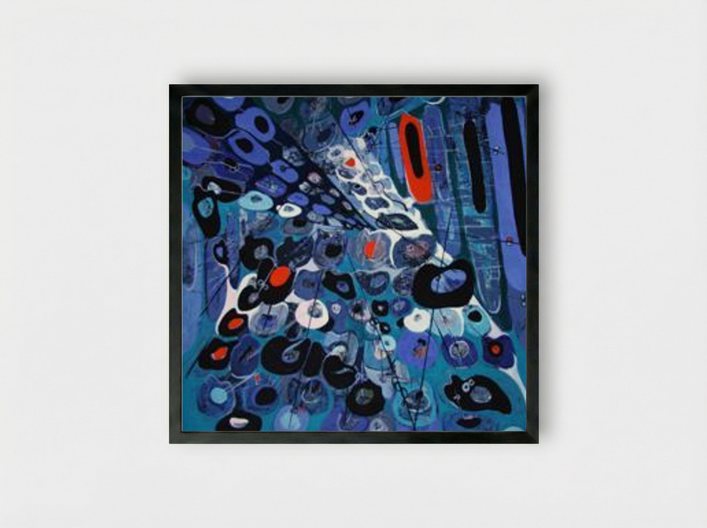 Modular Composition IV - Romul Nutiu - Framed Print Black