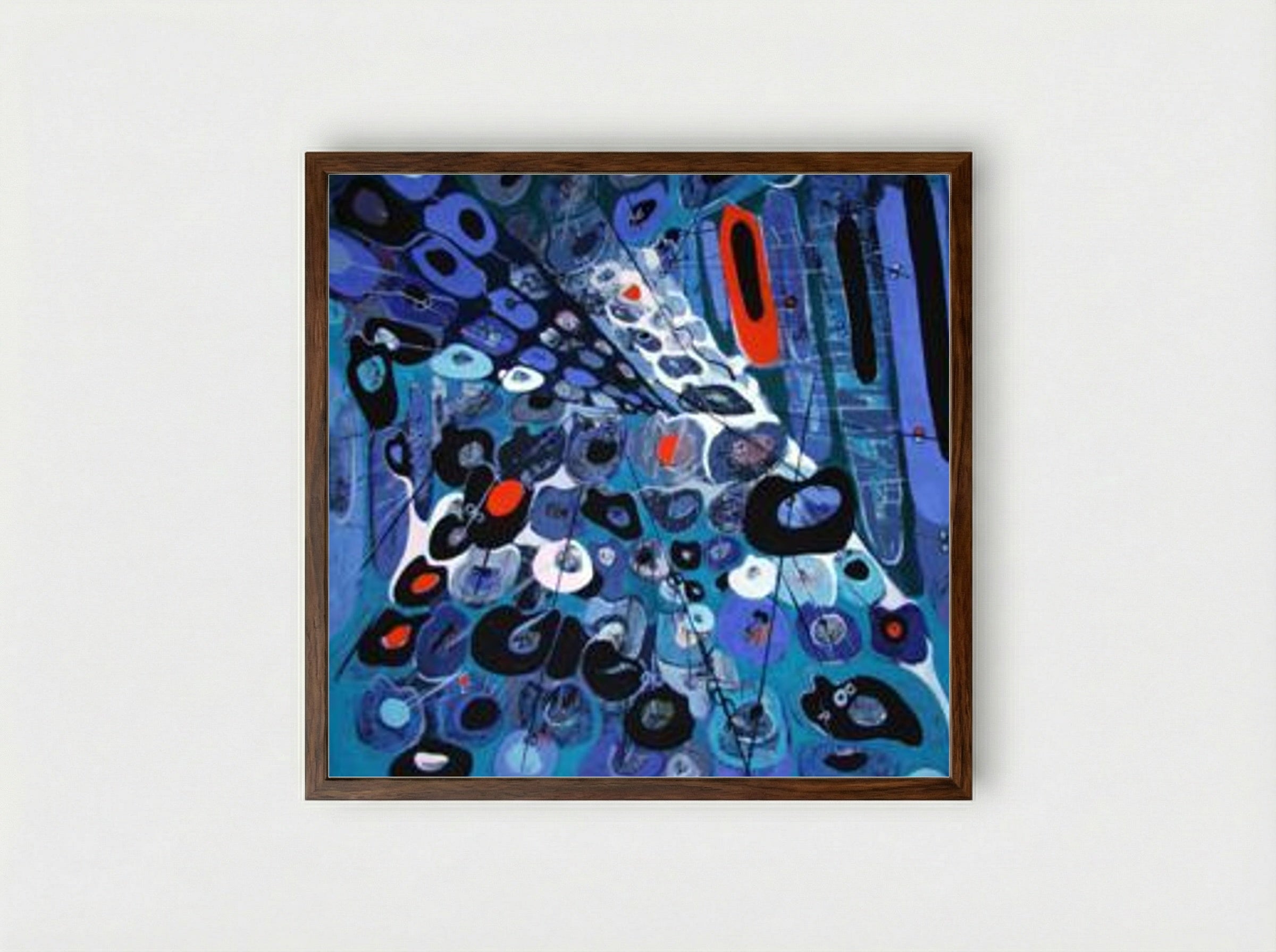 Modular Composition IV - Romul Nutiu - Framed Print Dark Wood