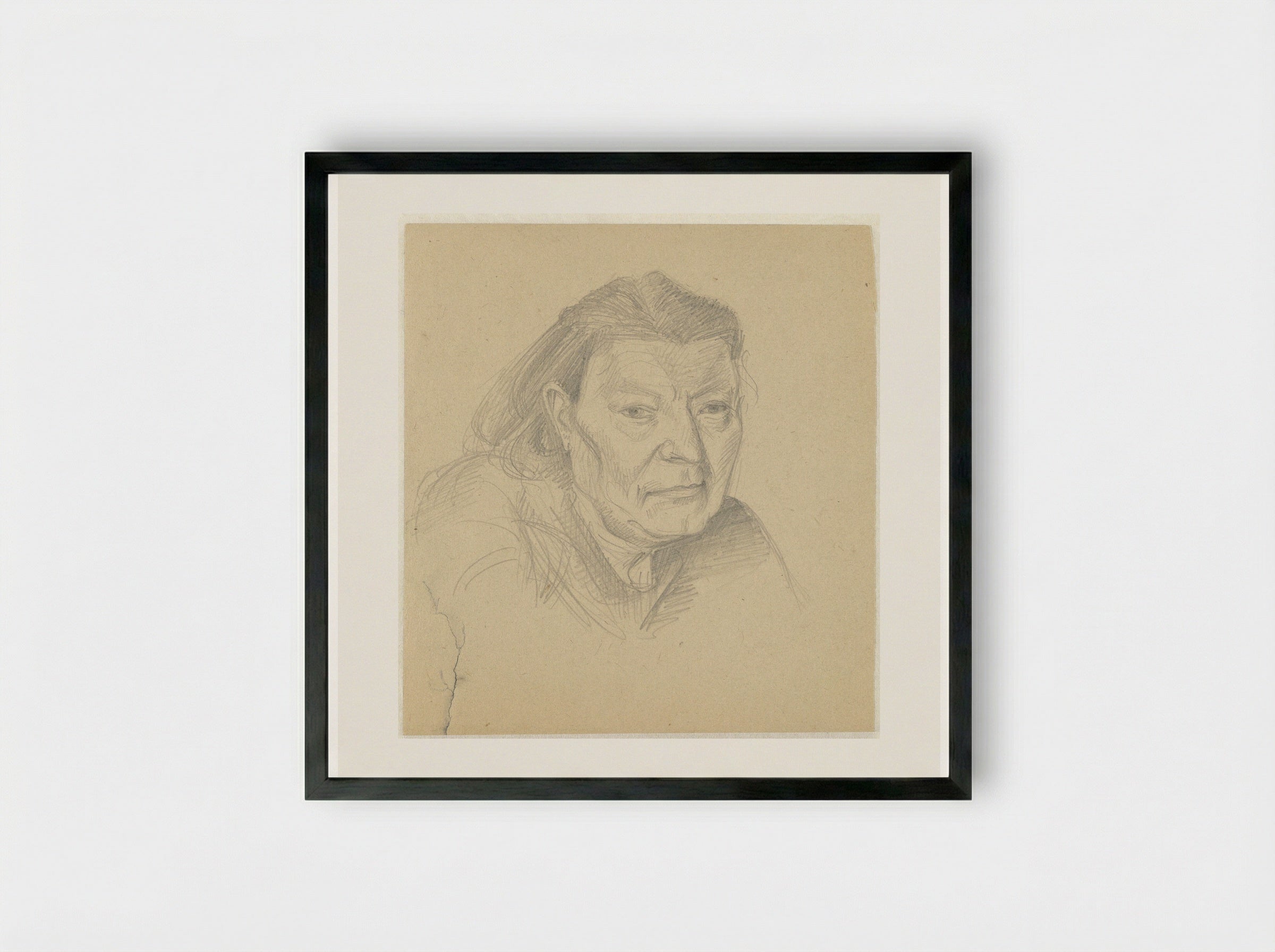 Moeke Speksnijder (Marie Speksnijder-Backhausen) uit Rotterdam - Aat Breur-Hibma - Framed Print Black