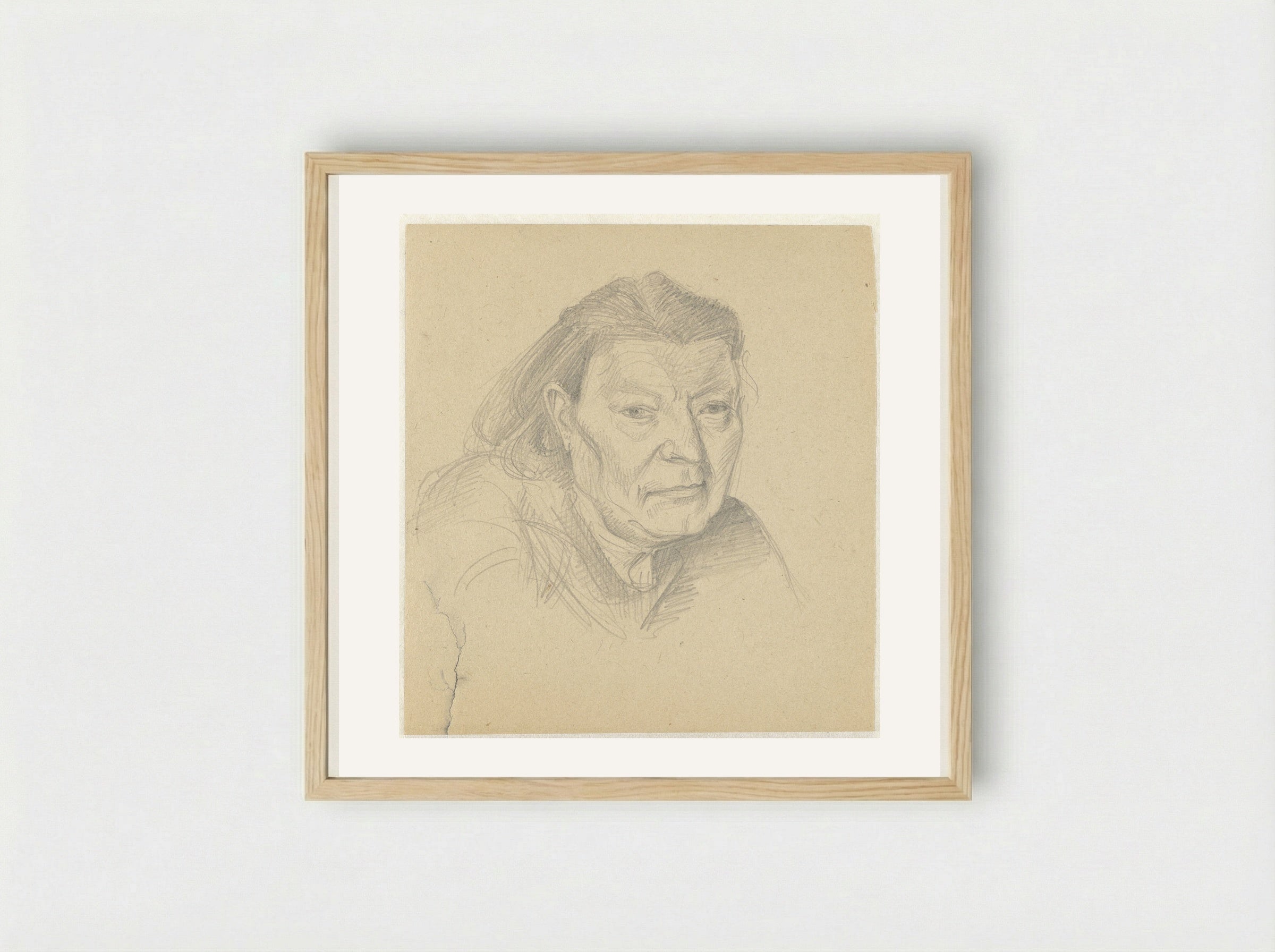 Moeke Speksnijder (Marie Speksnijder-Backhausen) uit Rotterdam - Aat Breur-Hibma - Framed Print Wood