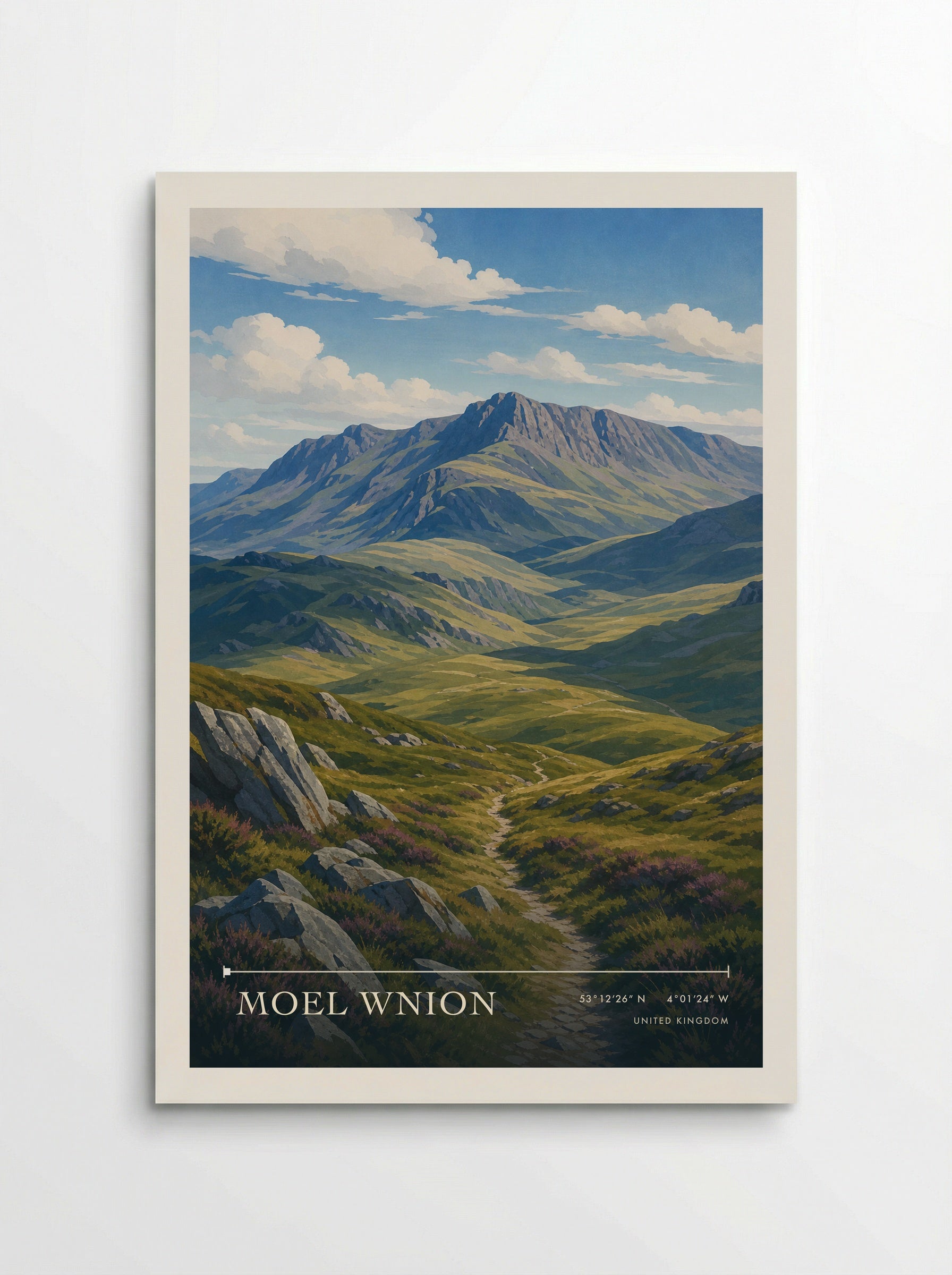 Moel Wnion United Kingdom Travel Poster - Poster