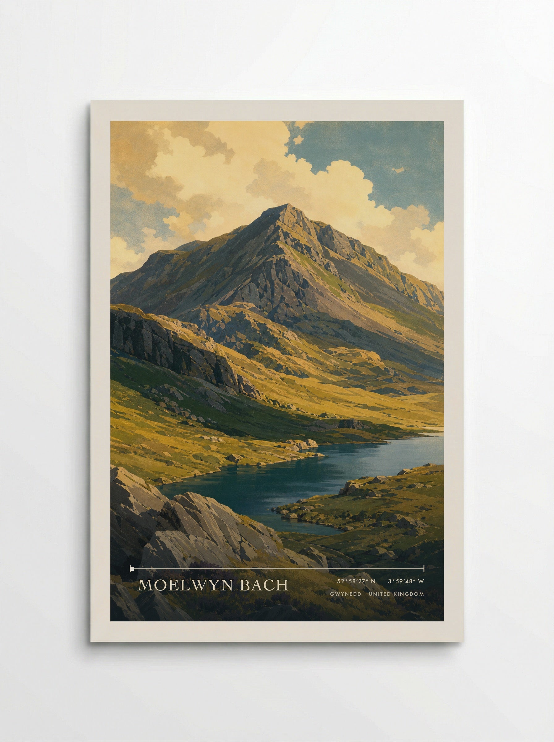 Moelwyn Bach Gwynedd United Kingdom Travel Poster - Poster