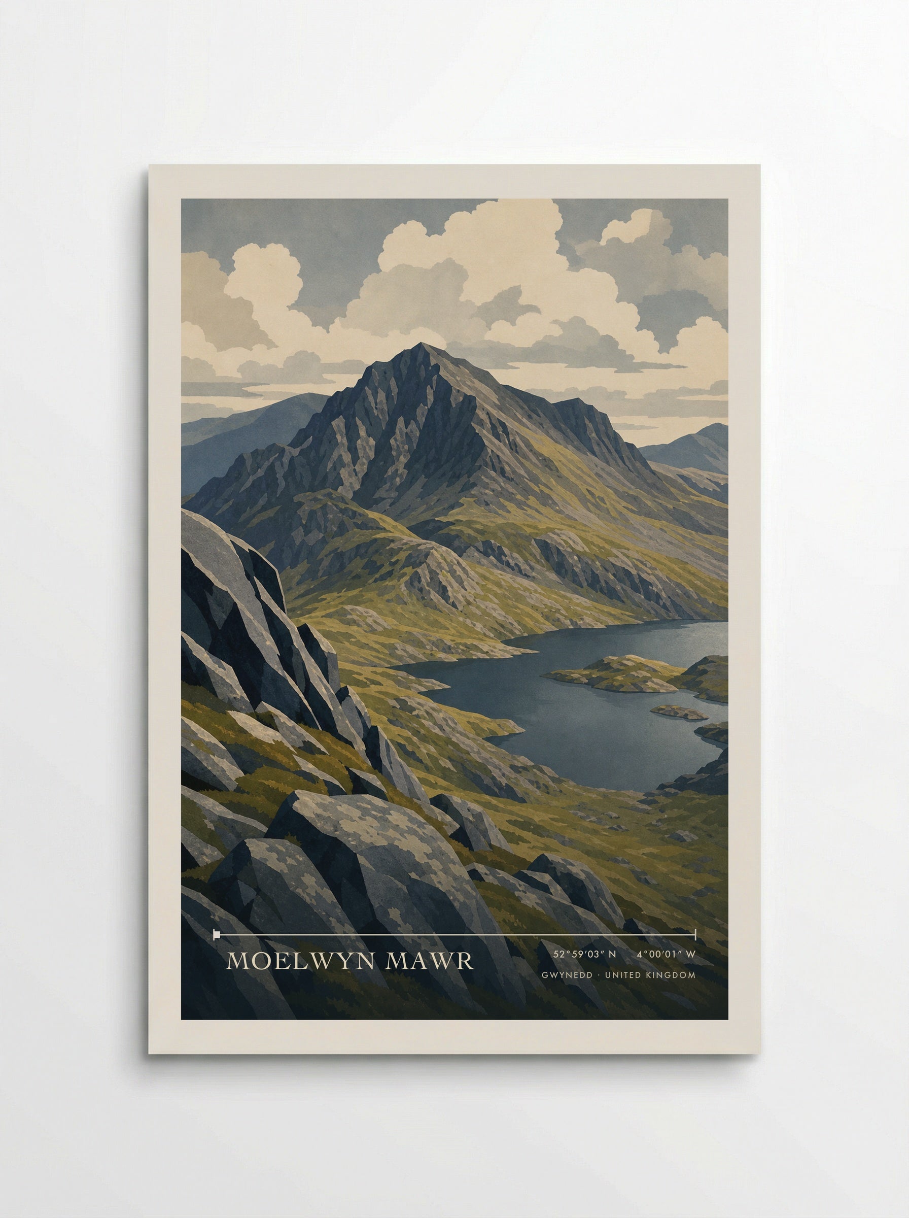 Moelwyn Mawr Gwynedd United Kingdom Travel Poster - Poster
