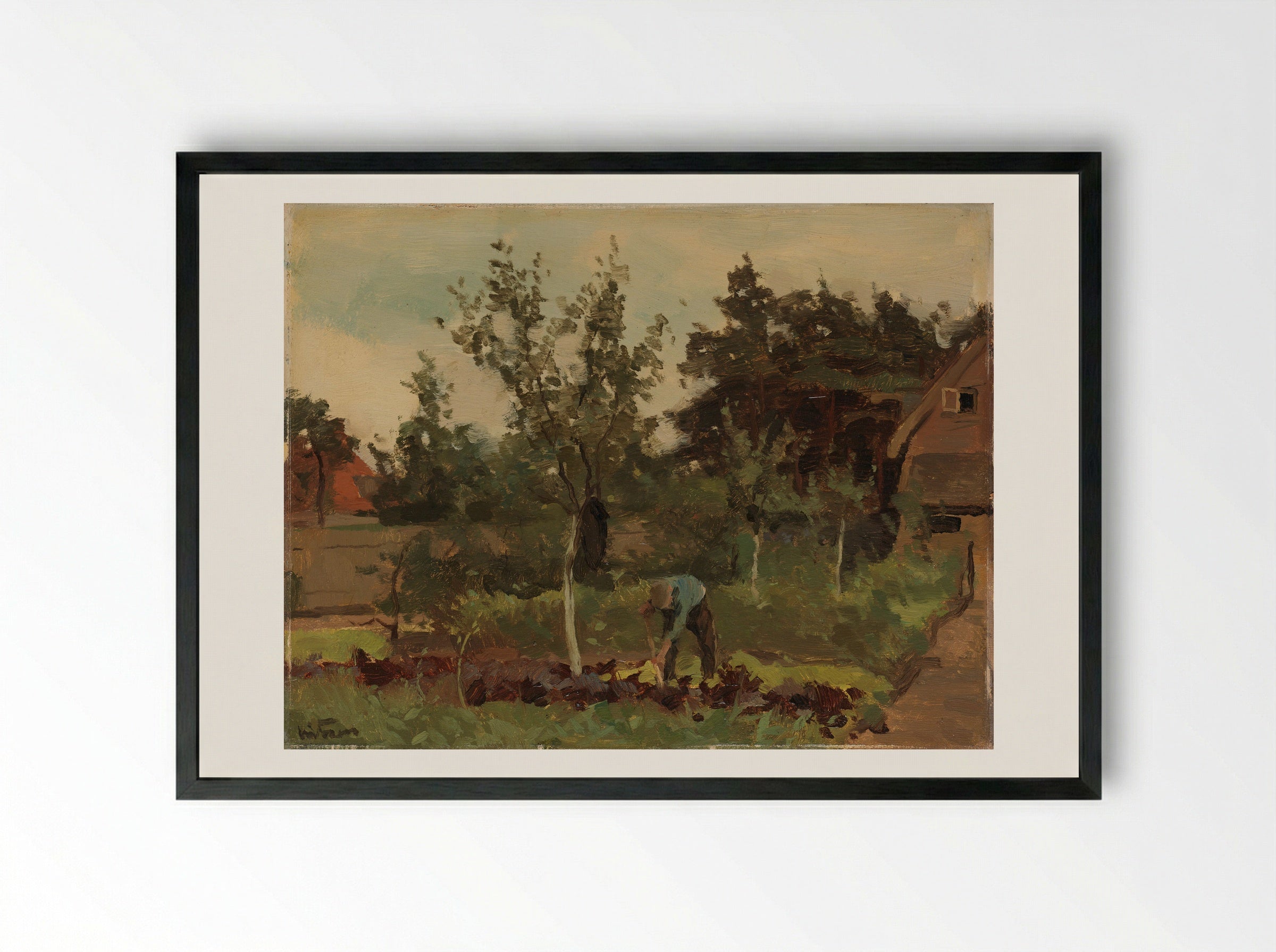 Moestuin (Kitchen Garden) - Willem Witsen - Framed Print Black