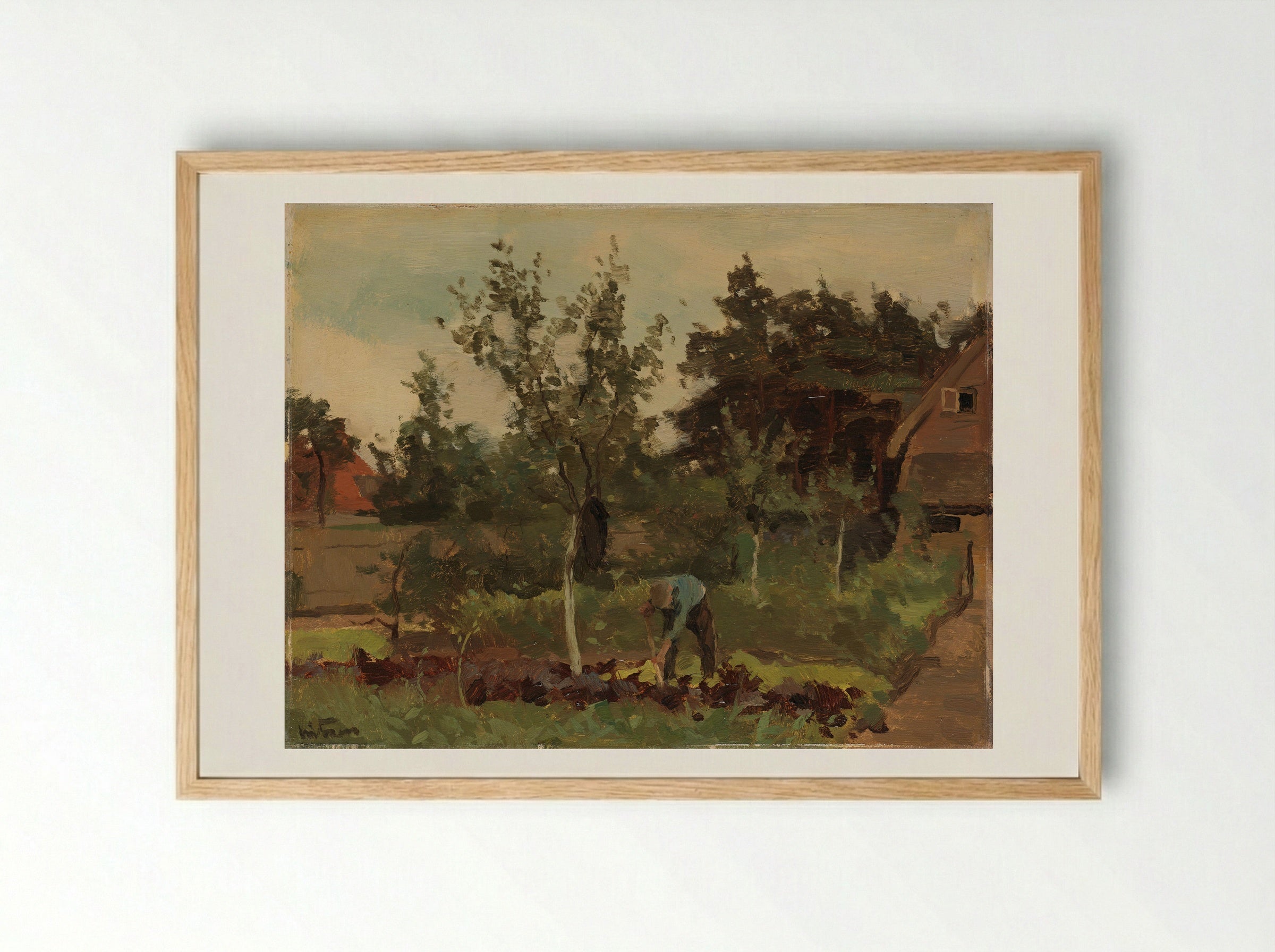 Moestuin (Kitchen Garden) - Willem Witsen - Framed Print Wood