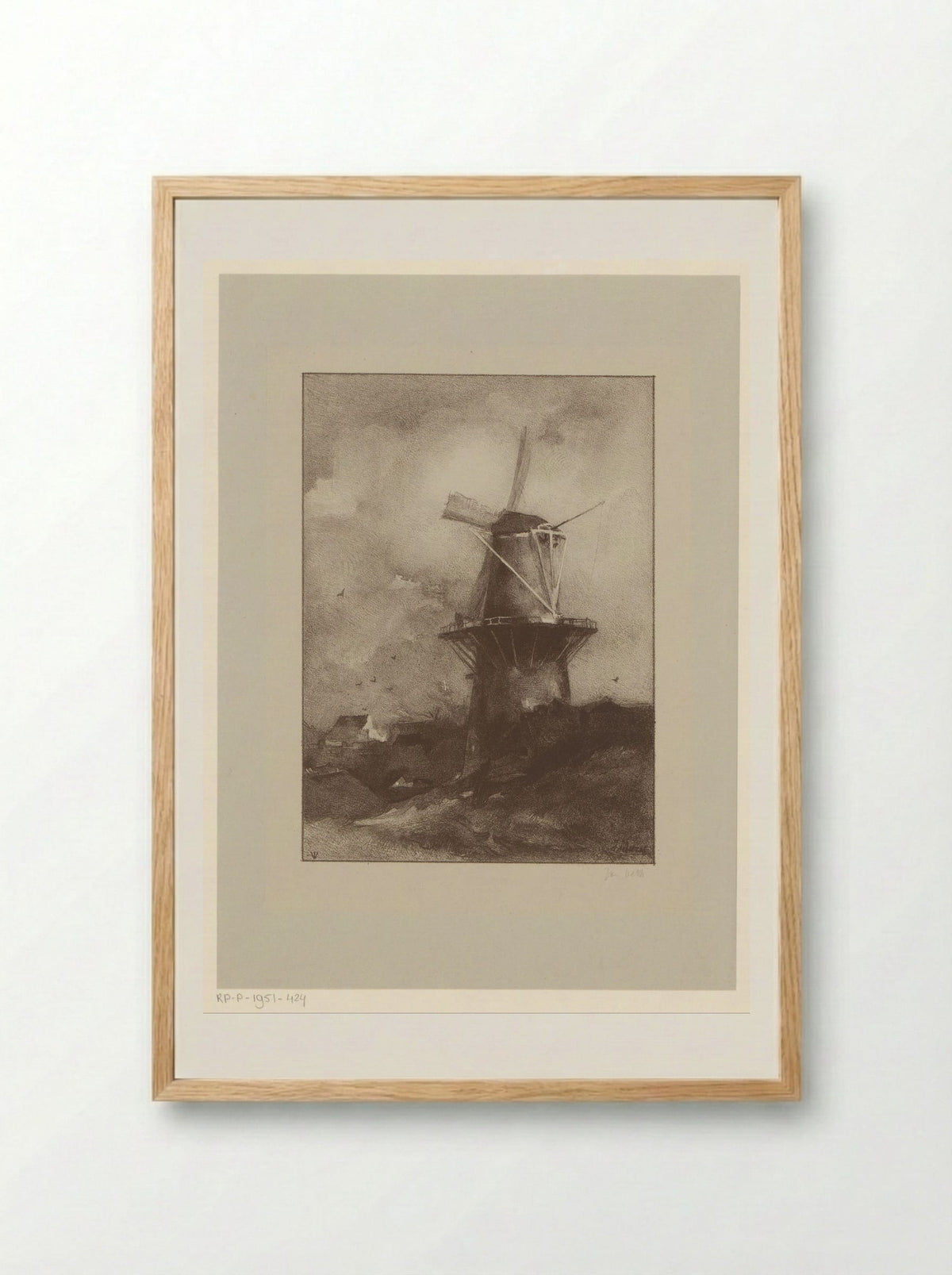 Molen (Windmill) - Jan Veth - Framed Print Wood