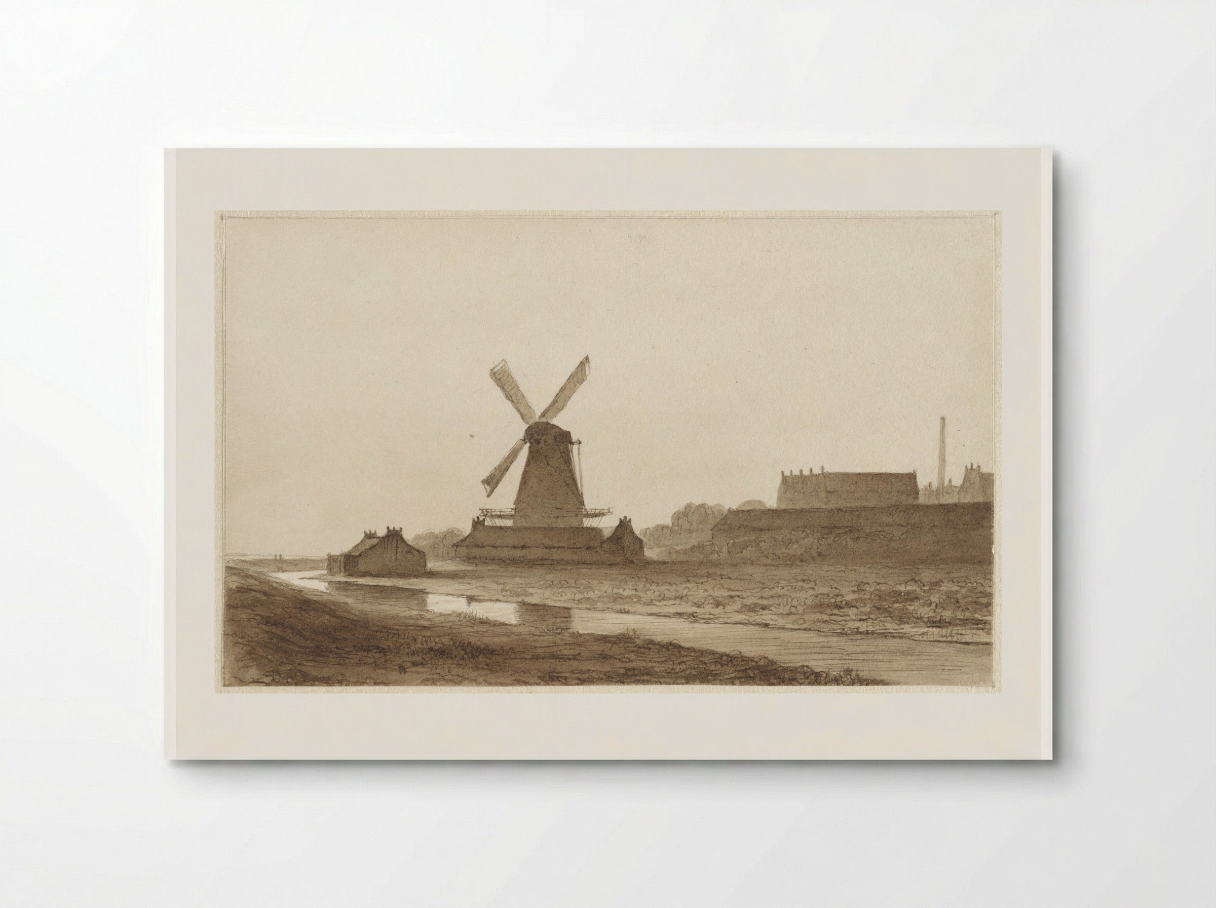 Molen bij het bolwerk Het Blauwhoofd te Amsterdam - Hendrik Abraham Klinkhamer - Poster