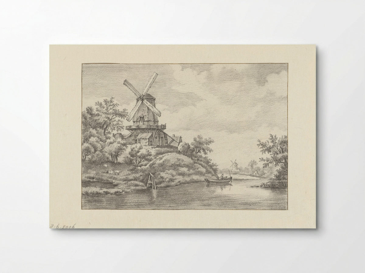 Molen op een stadswal - Gerrit Hulseboom - Poster