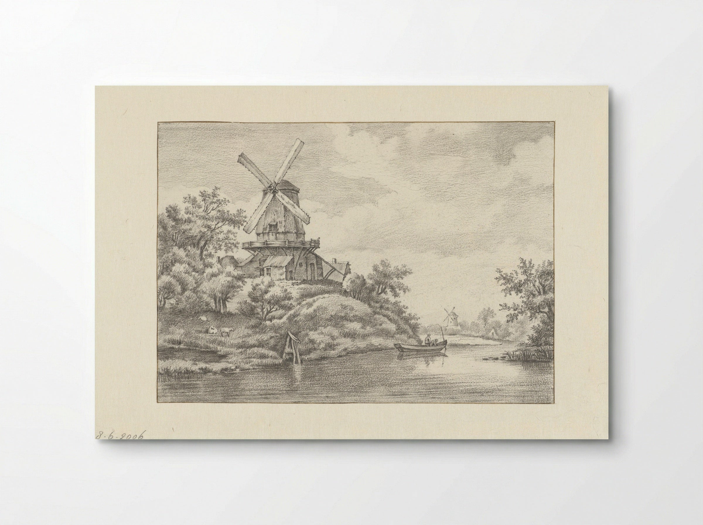 Molen op een stadswal - Gerrit Hulseboom - Poster