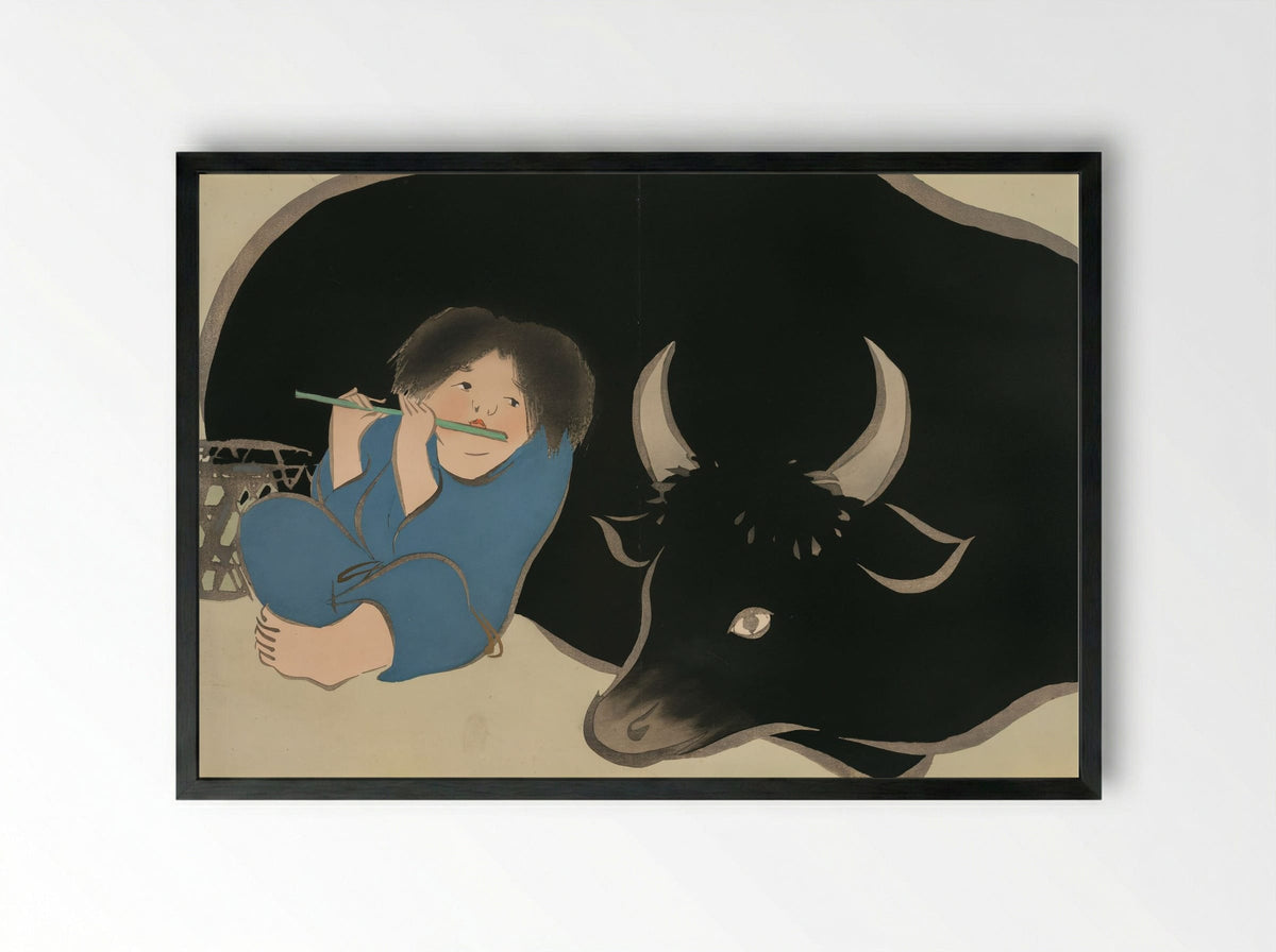 Momoyogusa (Flowers of a Hundred Worlds) - Kamisaka Sekka - Framed Print Black