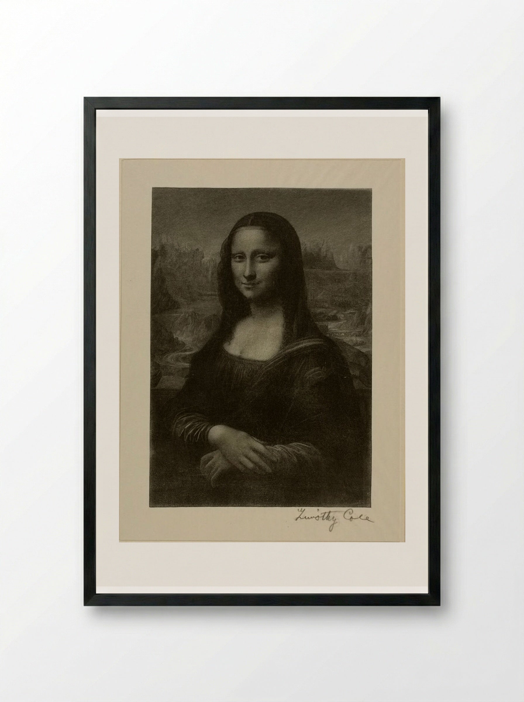Mona Lisa (After Leonardo da Vinci) - Timothy Cole - Framed Print Black