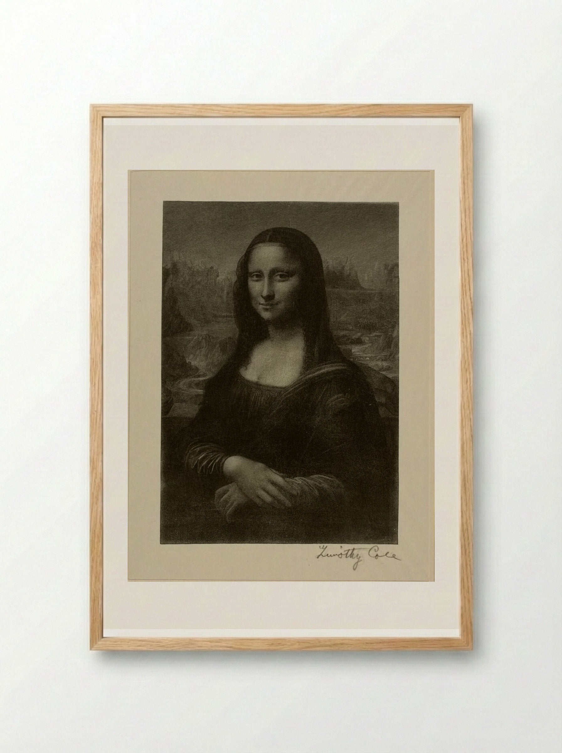 Mona Lisa (After Leonardo da Vinci) - Timothy Cole - Framed Print Wood