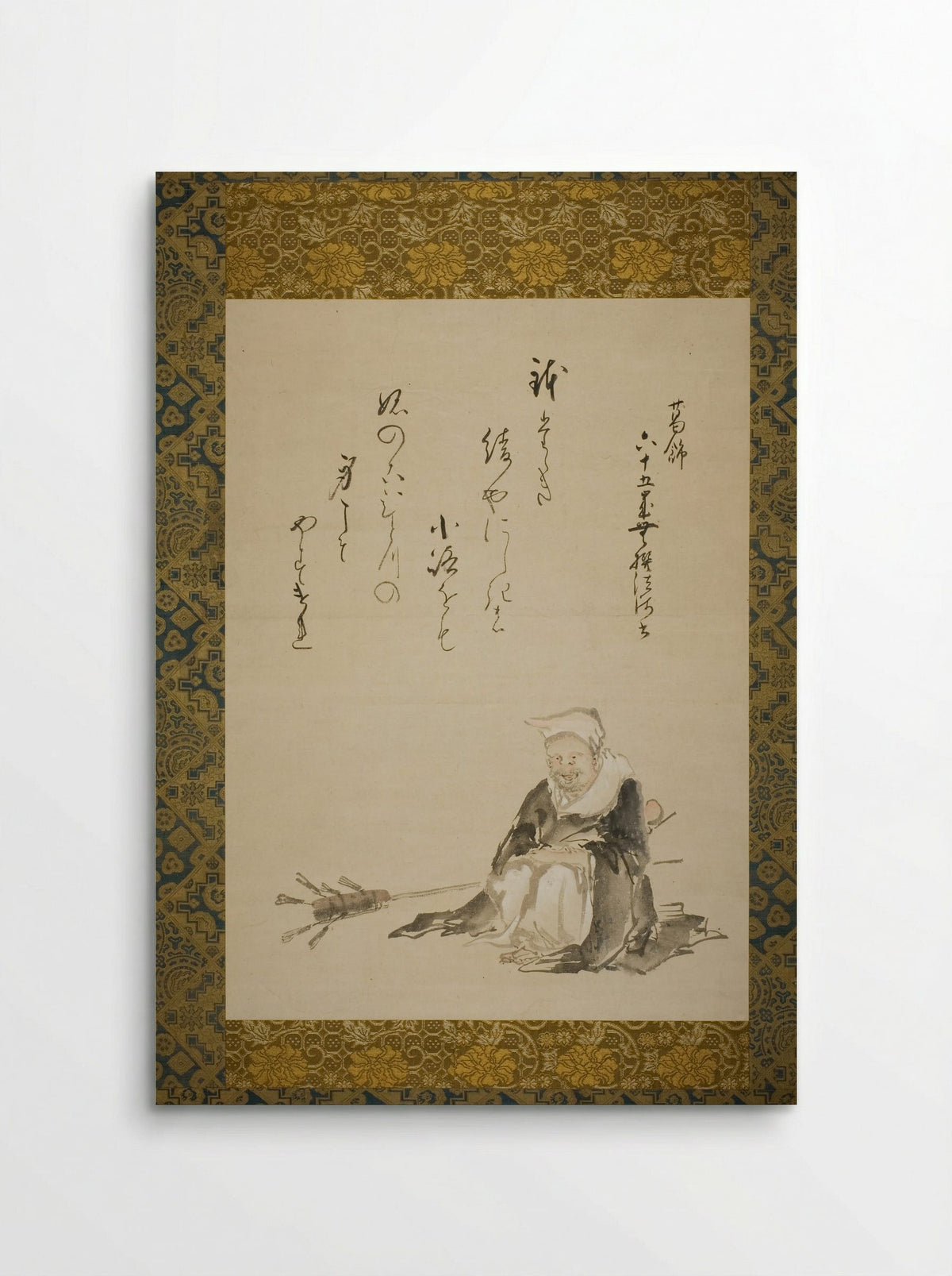 Monk Selling Ceremonial Tea Whisks - Katsushika Hokusai - Poster