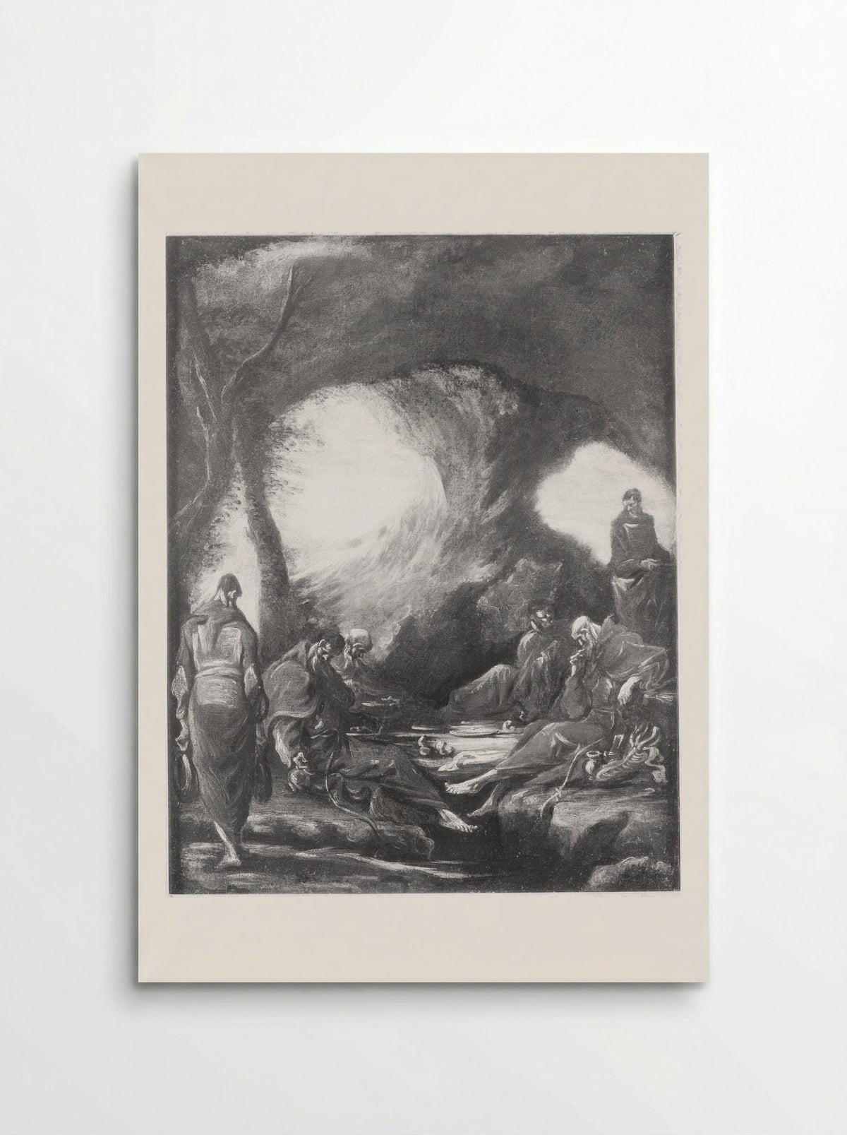 Monks in a Grotto - Alessandro Magnasco - Poster