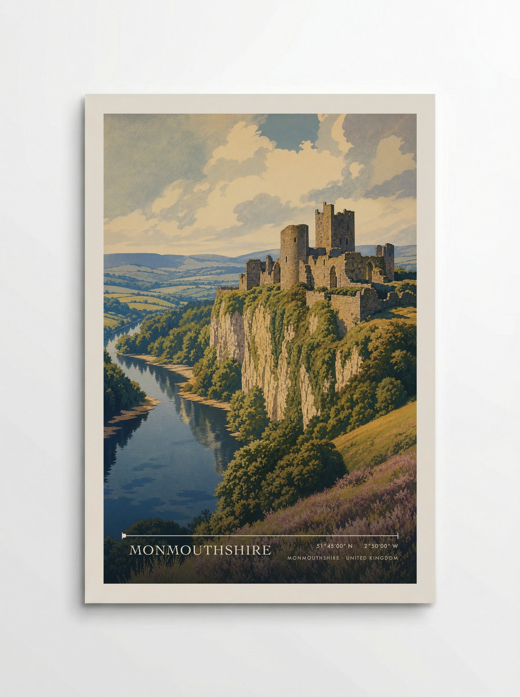 Monmouthshire United Kingdom Travel Poster - Poster