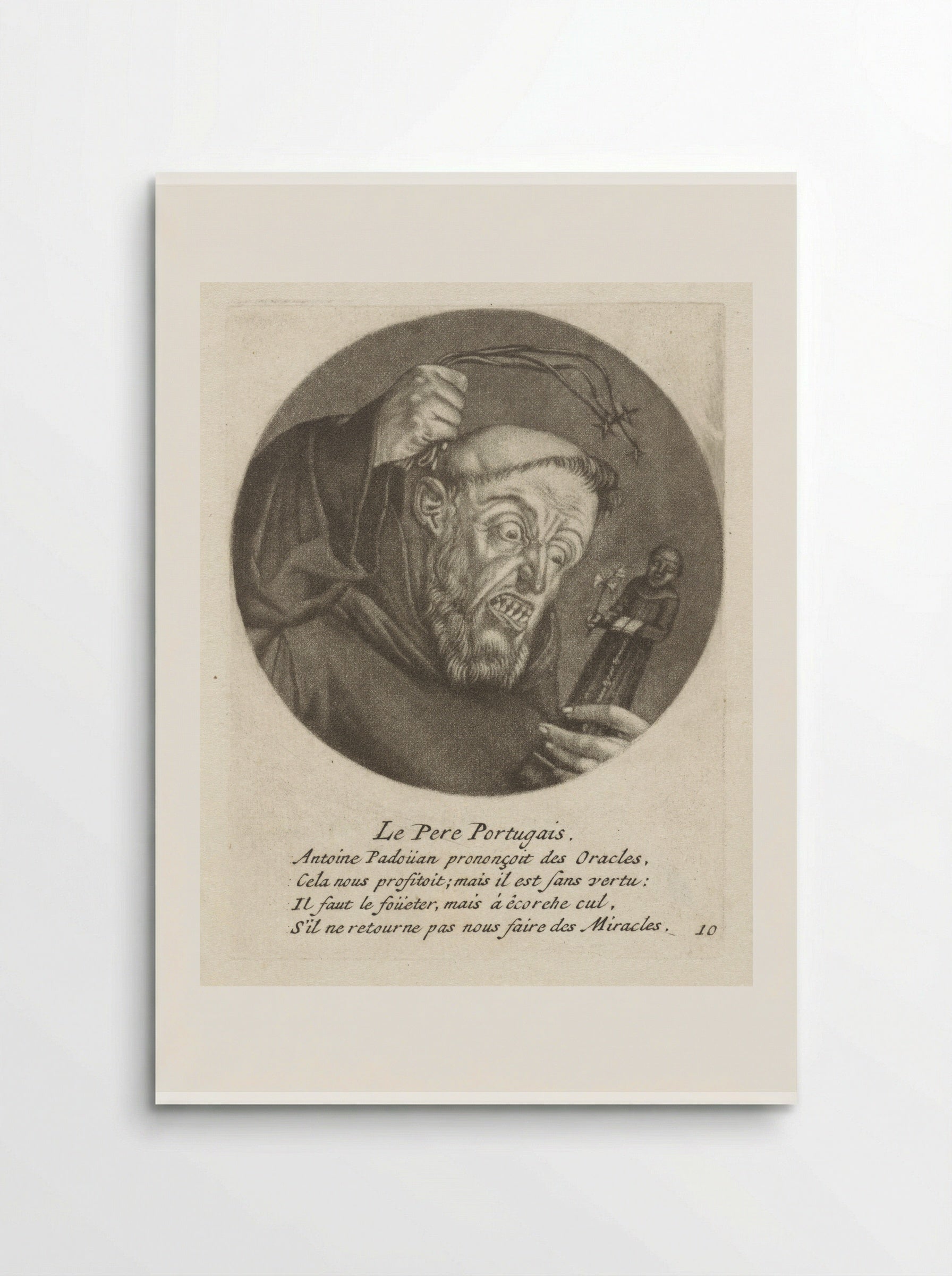 Monnik met een gesel - Jacob Gole - Poster