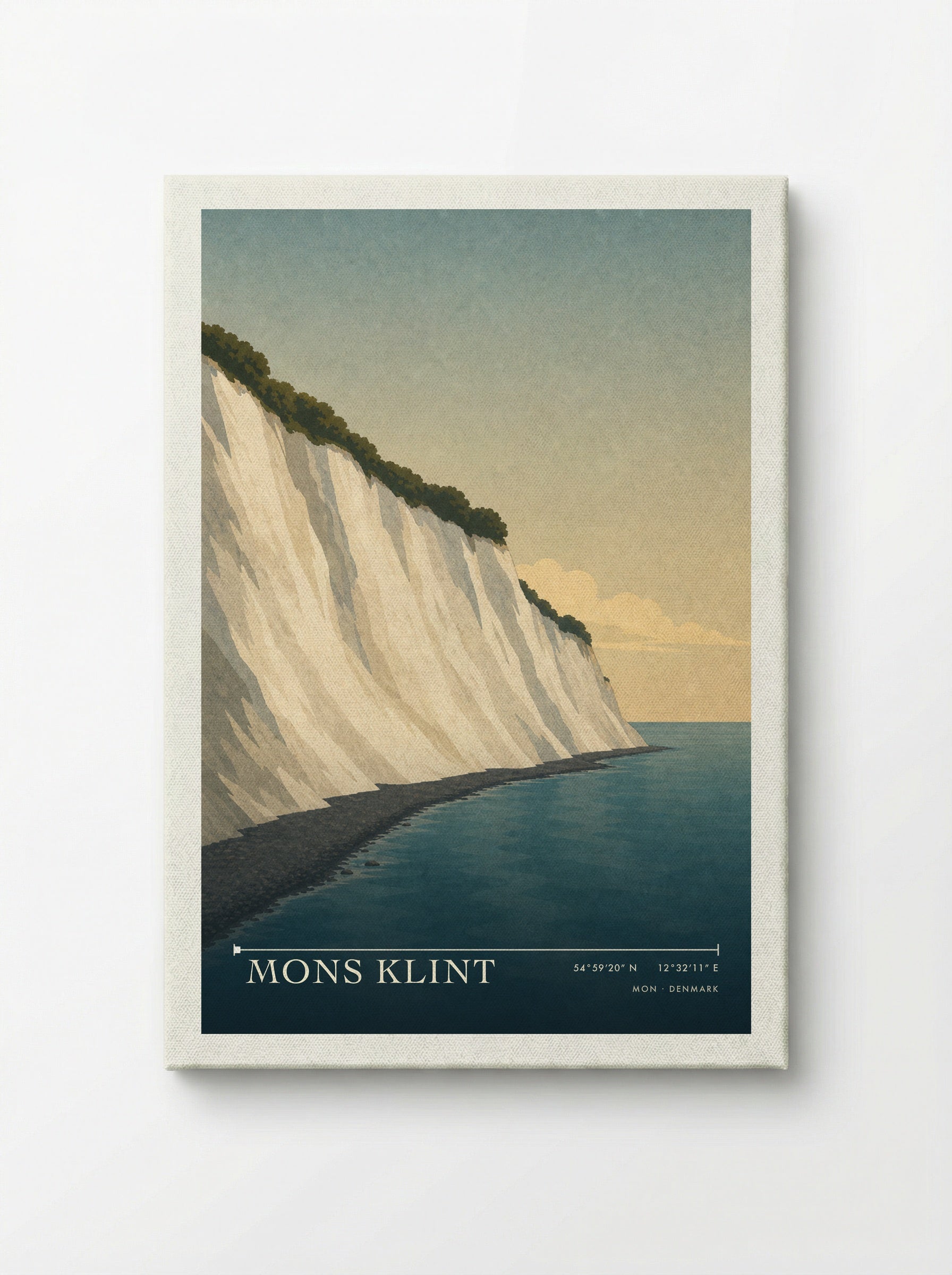 Mons Klint Travel Poster Artwork - Canvas