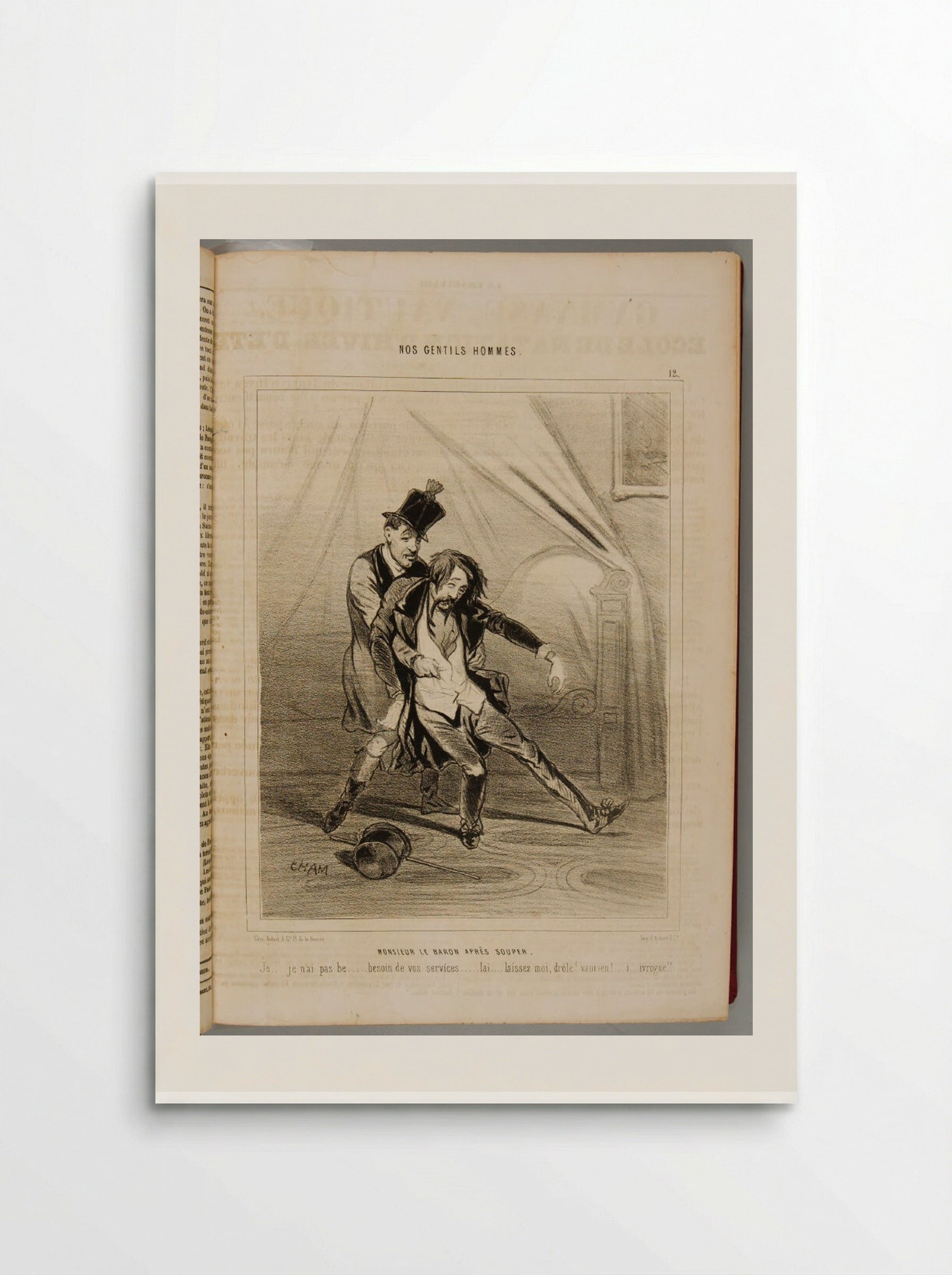 Monsieur le Baron après souper - Cham - Poster
