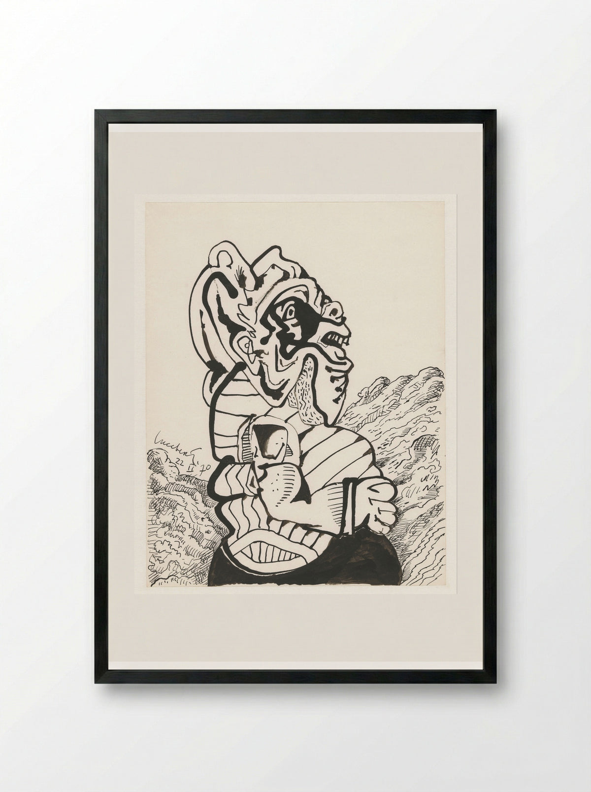 Monsterlijke figuur - Lucebert - Framed Print Black