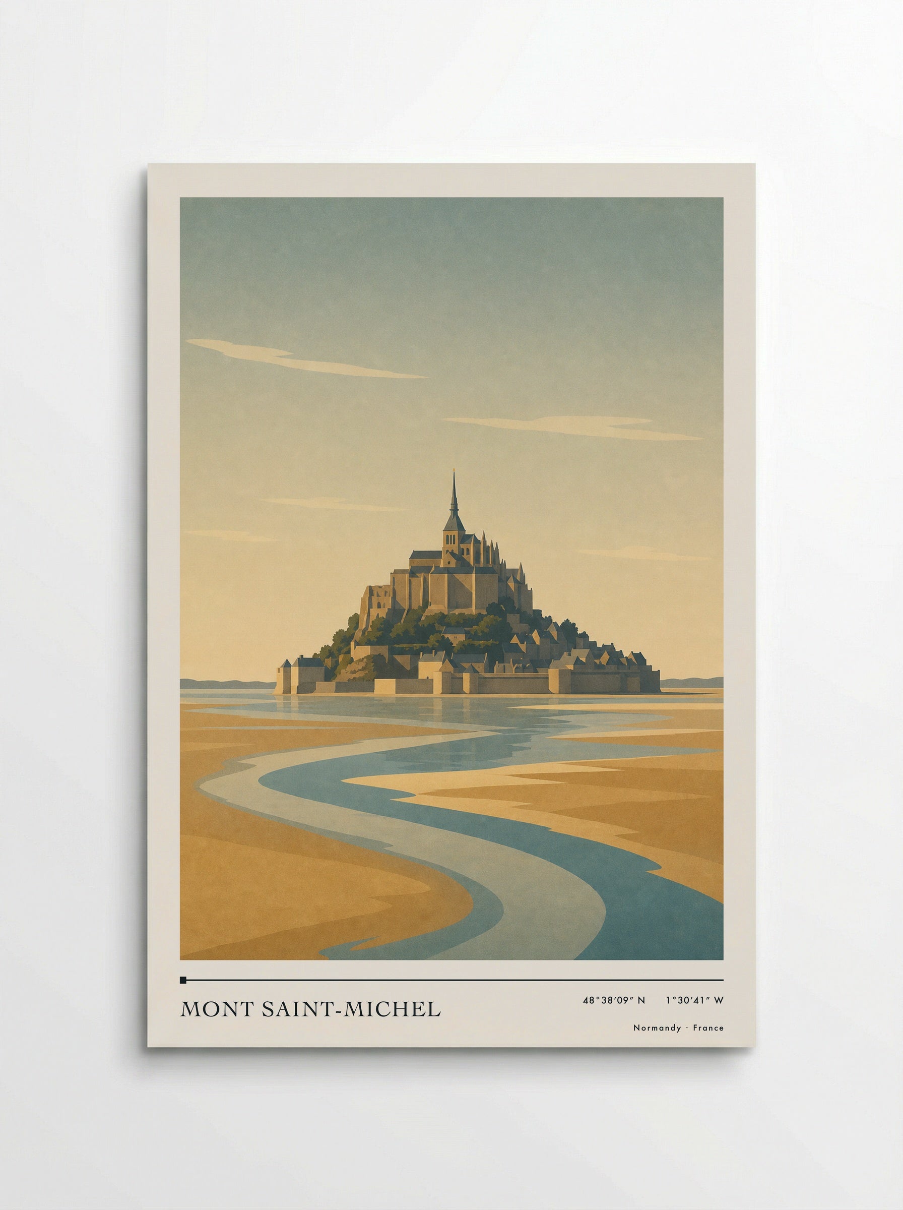 Mont Saint-Michel Travel Poster Artwork - Poster