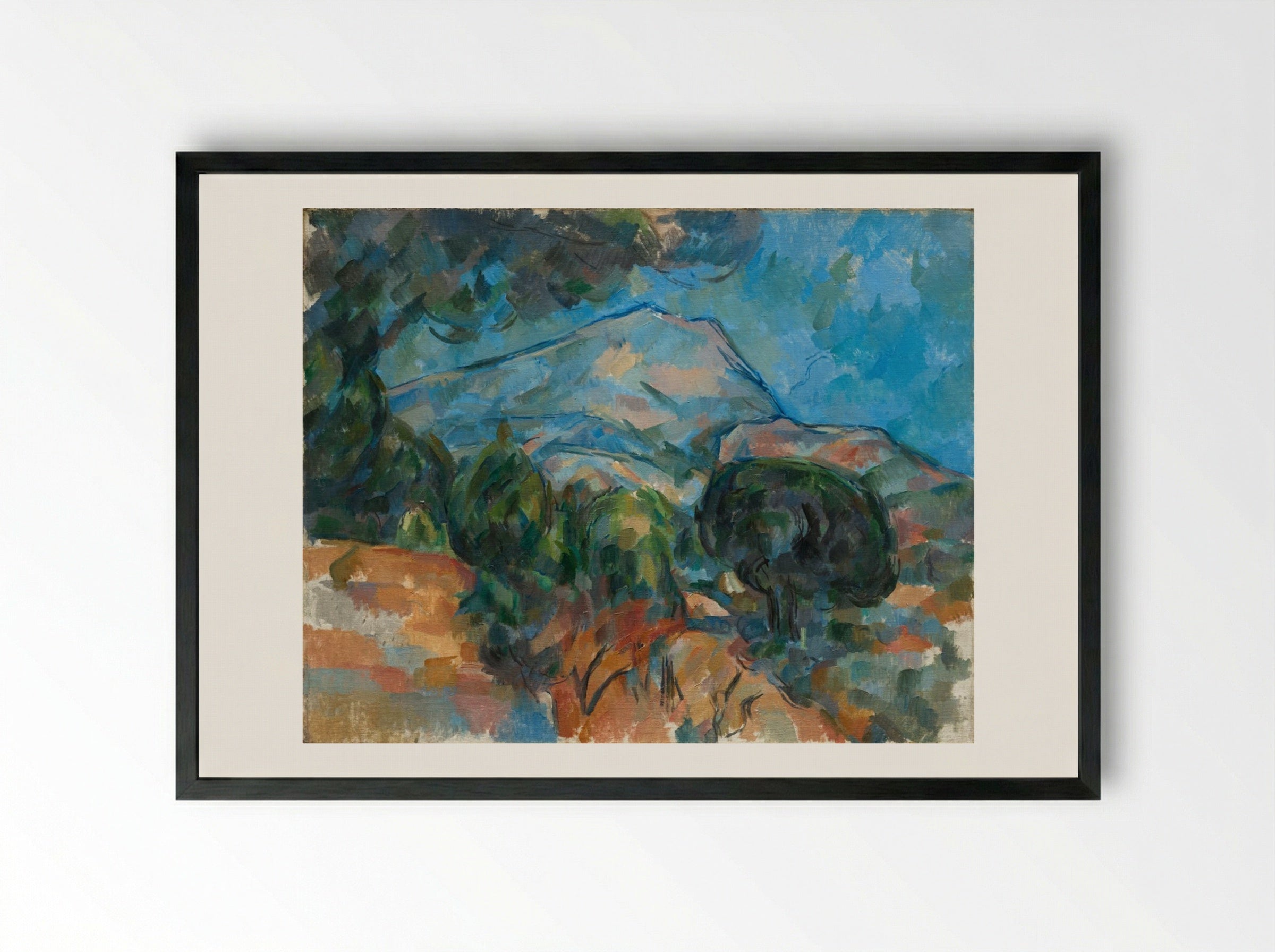 Mont Sainte-Victoire - Paul Cézanne - Framed Print Black