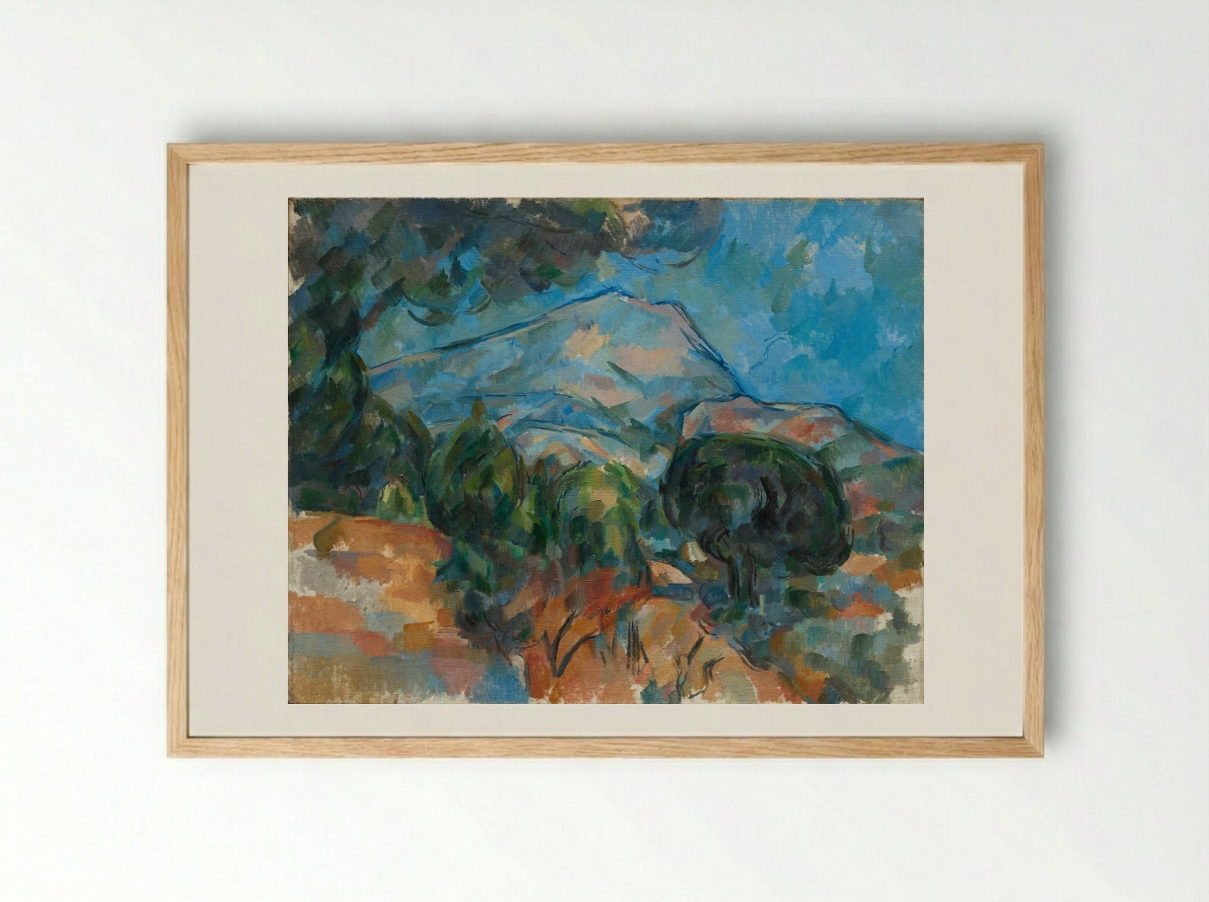 Mont Sainte-Victoire - Paul Cézanne - Framed Print Wood