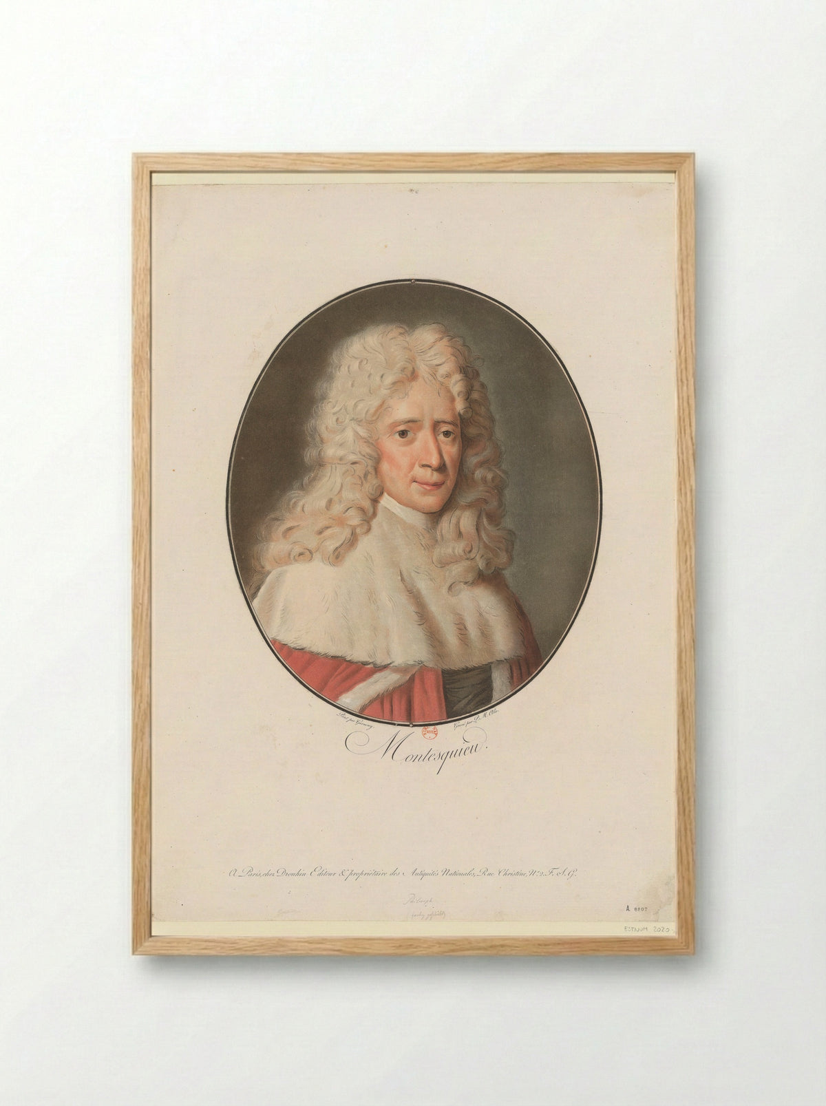 Montesquieu - Pierre Michel Alix - Framed Print Wood