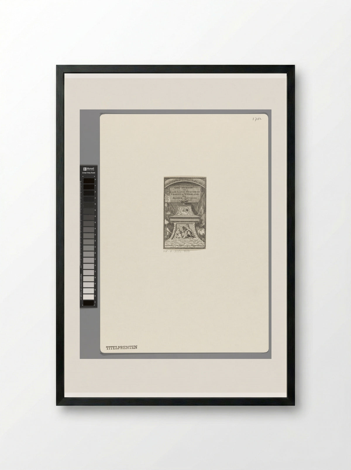 Monument met vaas en wapens - Pieter van den Berge - Framed Print Black
