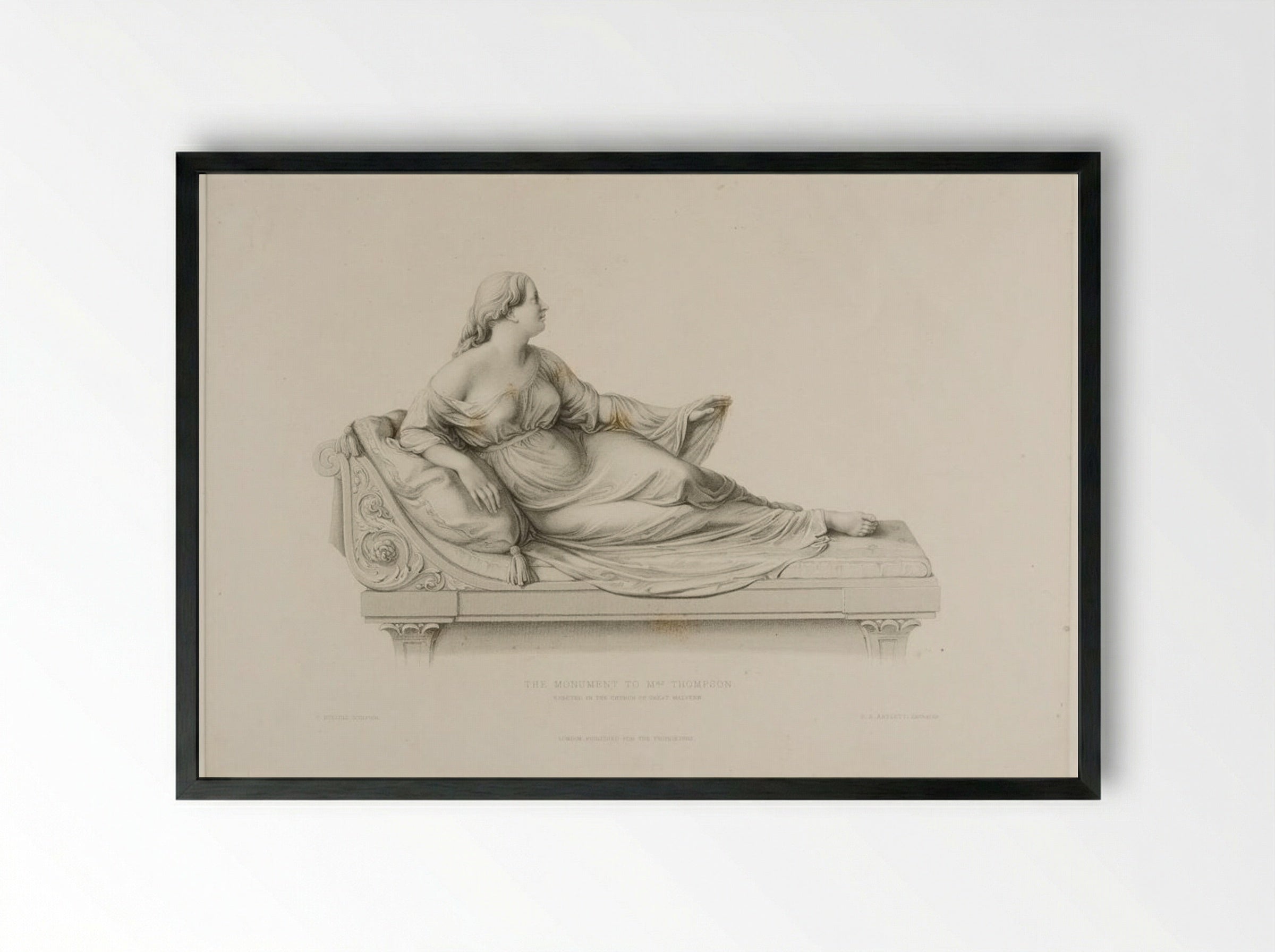 Monument to Mrs. Thompson - Richard Austin Artlett - Framed Print Black