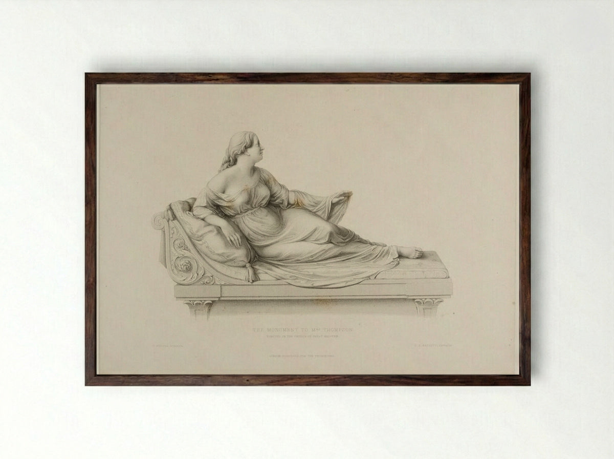 Monument to Mrs. Thompson - Richard Austin Artlett - Framed Print Dark Wood