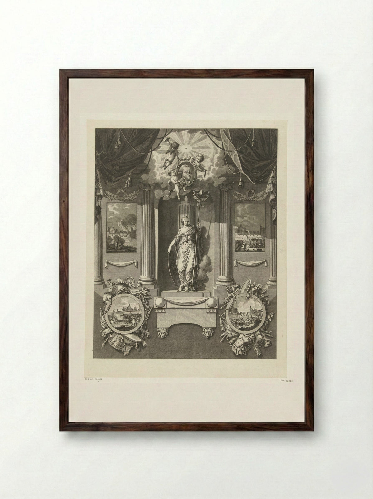 Monument voor Carel van Boetzelaer - Cornelis Brouwer - Framed Print Dark Wood