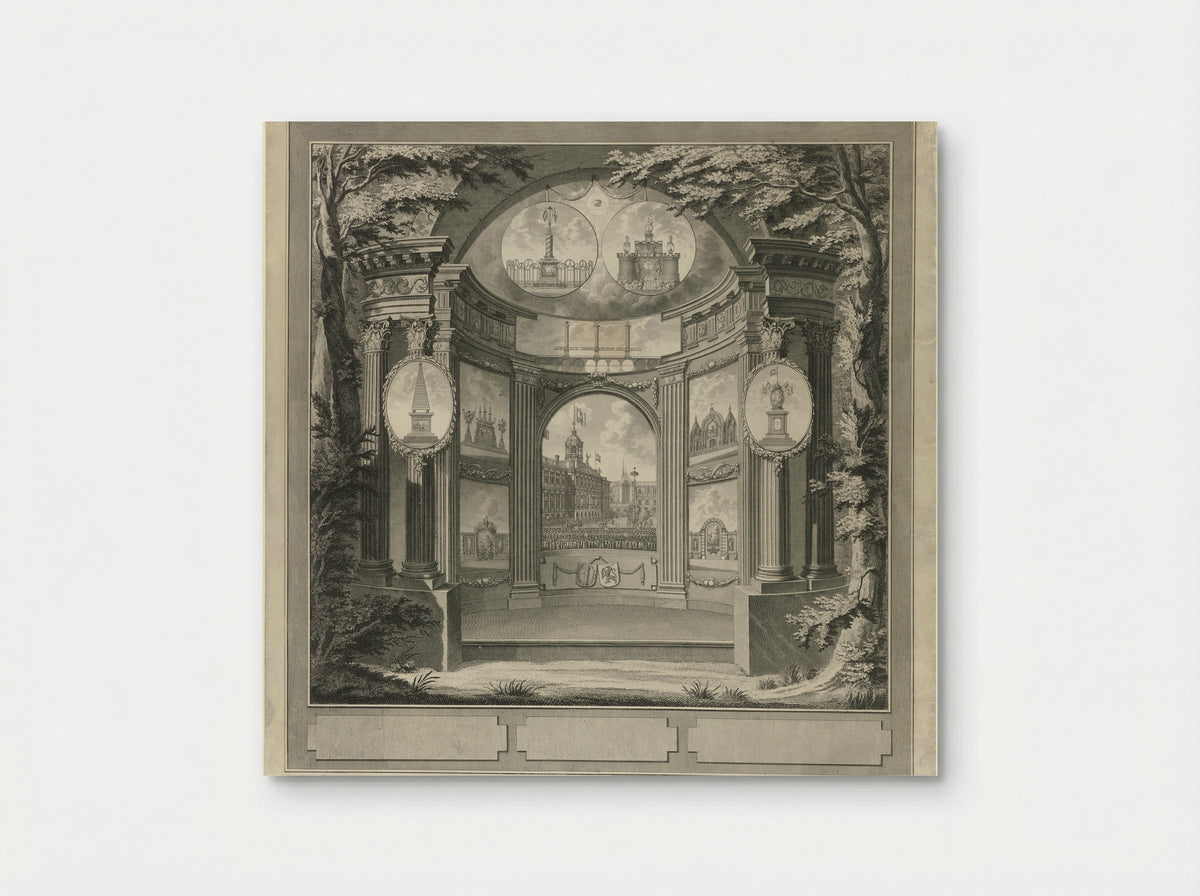 Monument voor het Alliantiefeest te Amsterdam, 1795 - Noach van der Meer - Poster