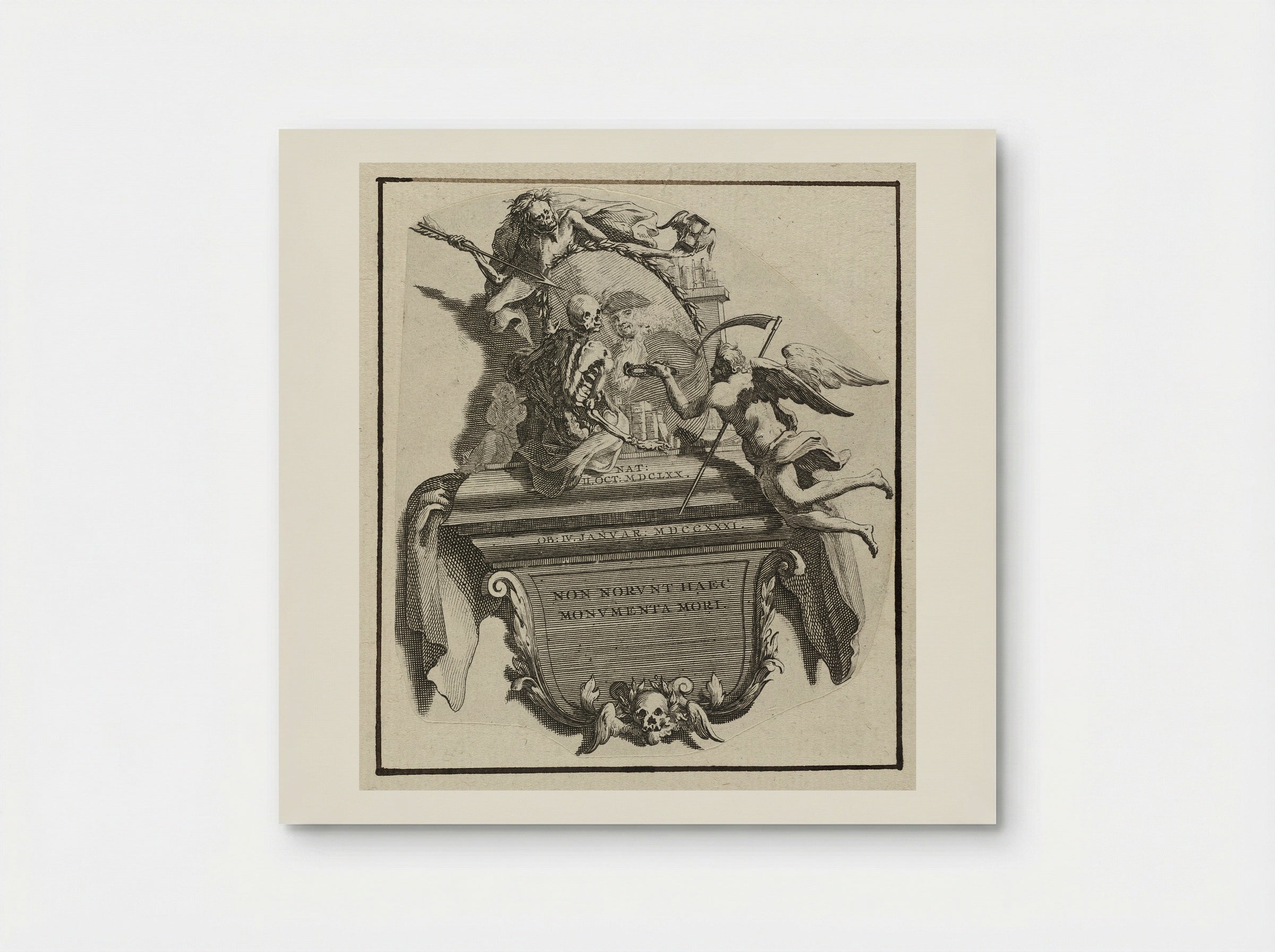 Monument voor het huwelijk van Jonas Witsen met Elisabet Basseliers - Jan Goeree - Poster