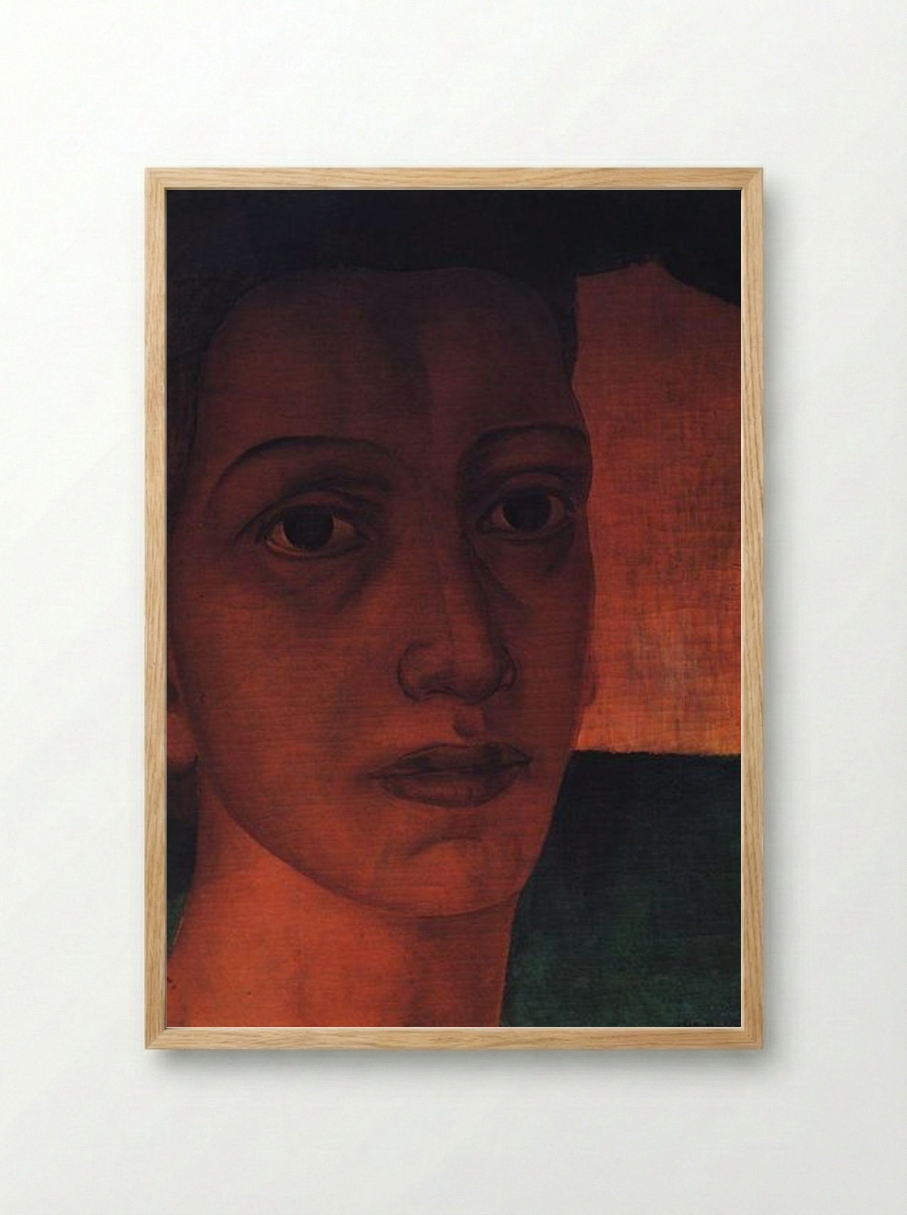 Monumental Head - Kuzma Petrov-Vodkin - Framed Print Wood