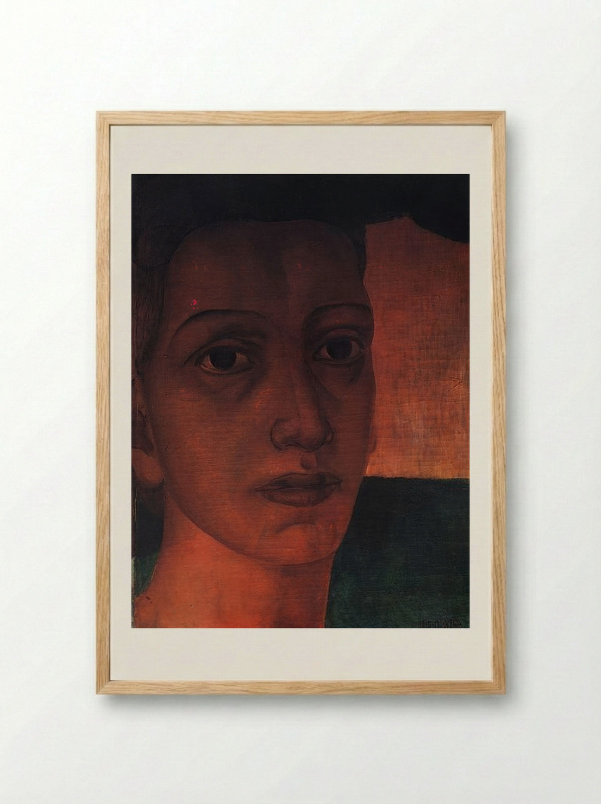 Monumental Head - Kuzma Petrov-Vodkin - Framed Print Wood