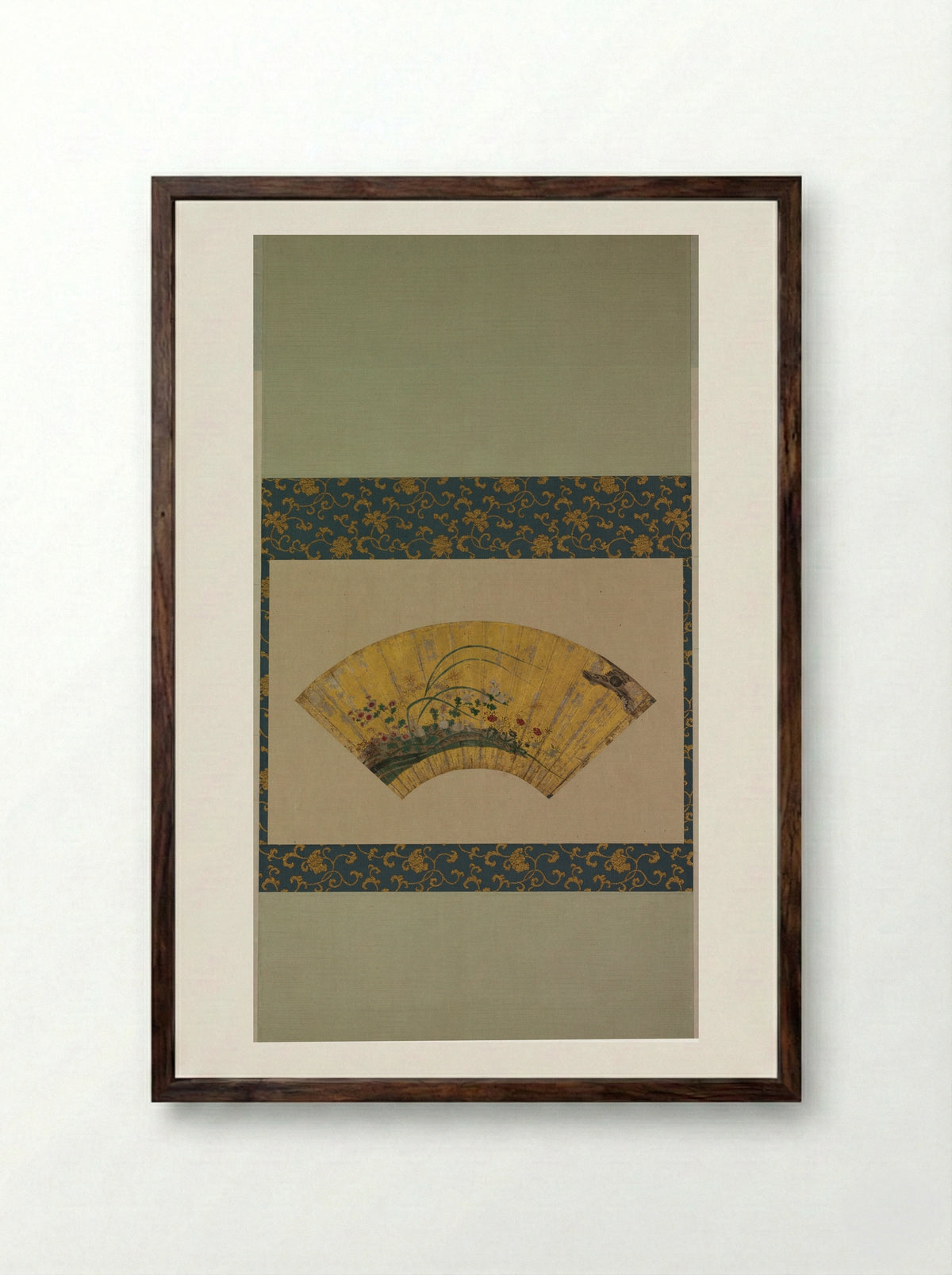 Moon over an Autumn Moor - Kano Yukinobu - Framed Print Dark Wood