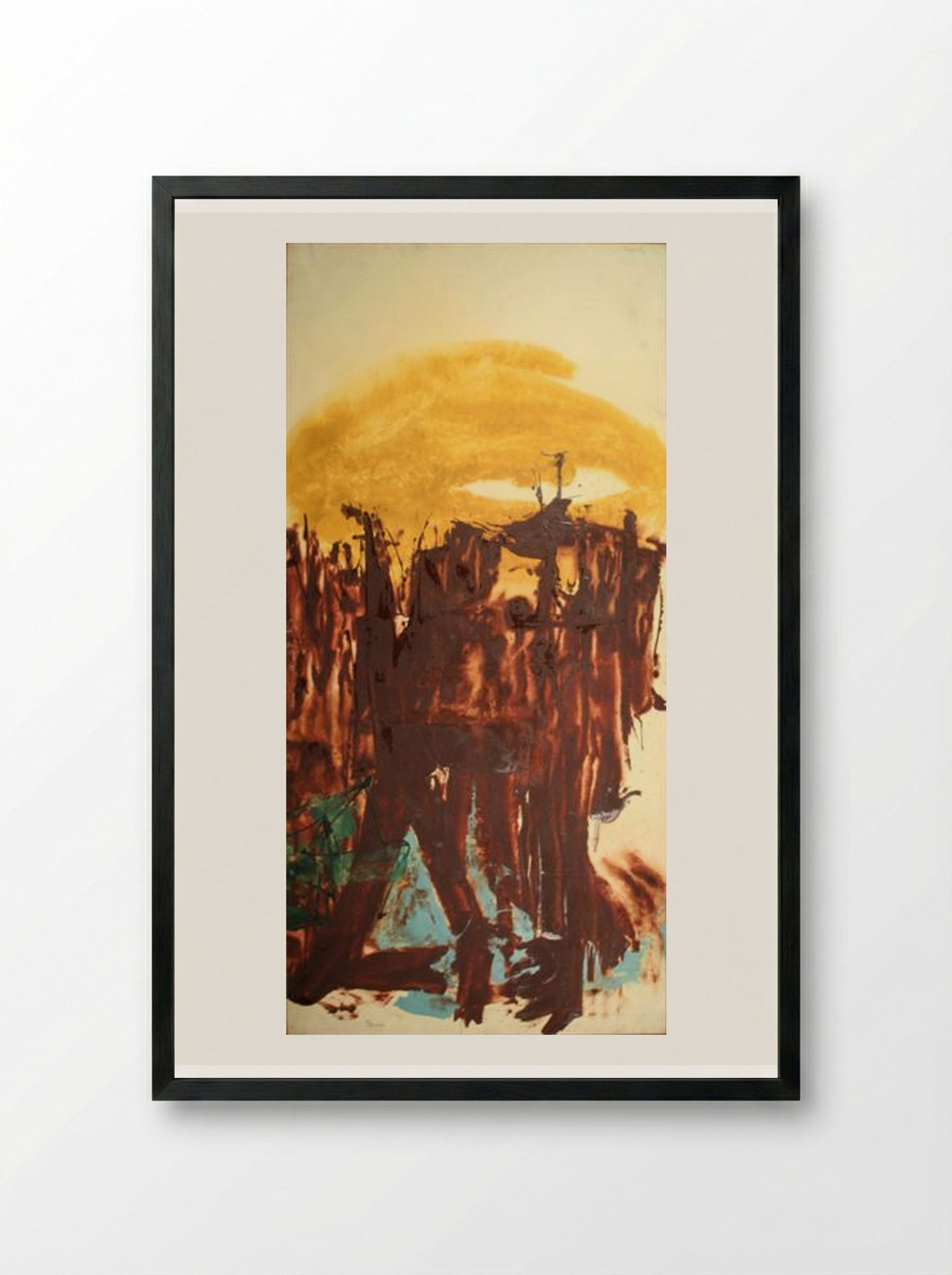 Moonhunt - Friedel Dzubas - Framed Print Black