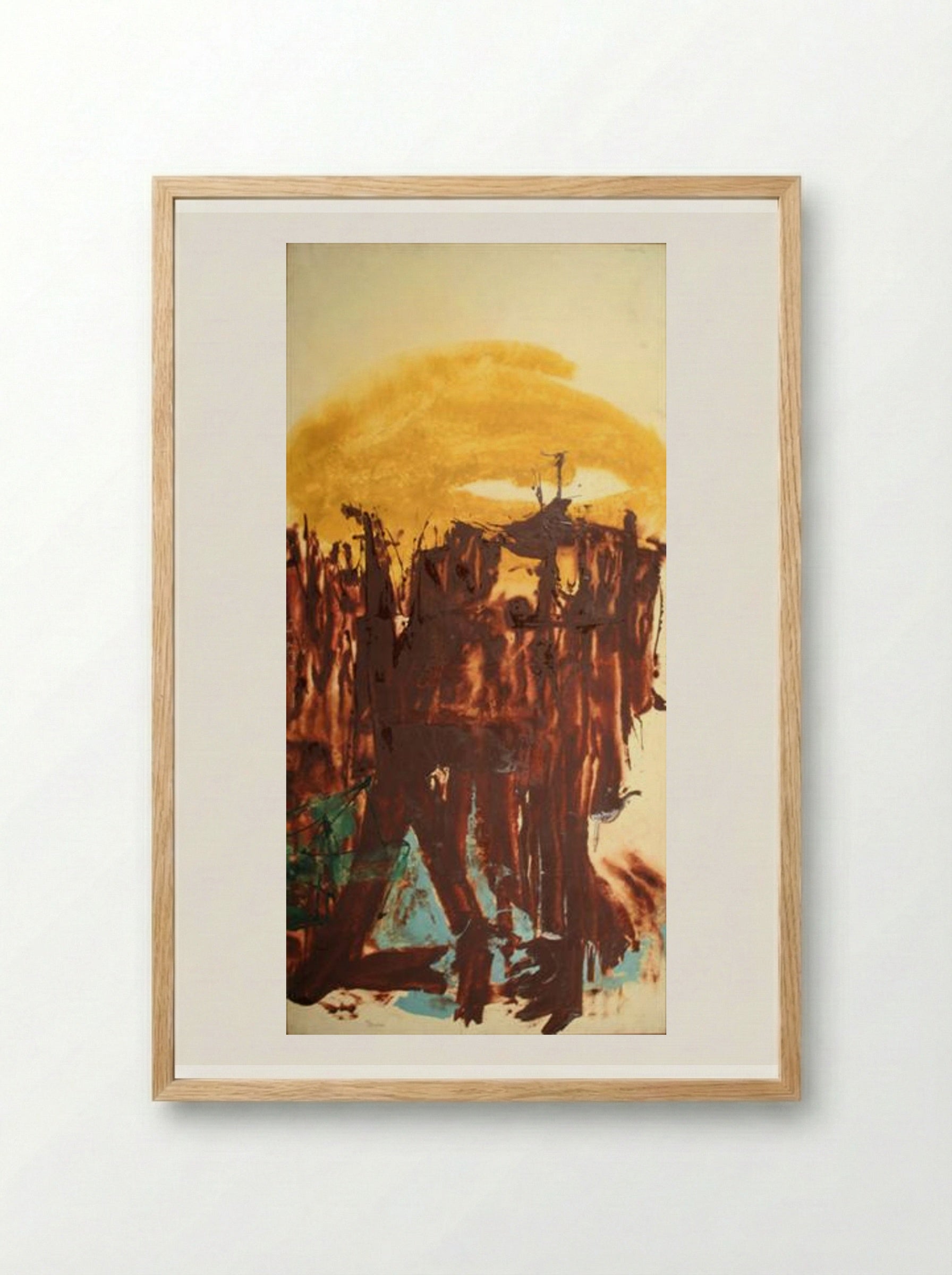 Moonhunt - Friedel Dzubas - Framed Print Wood