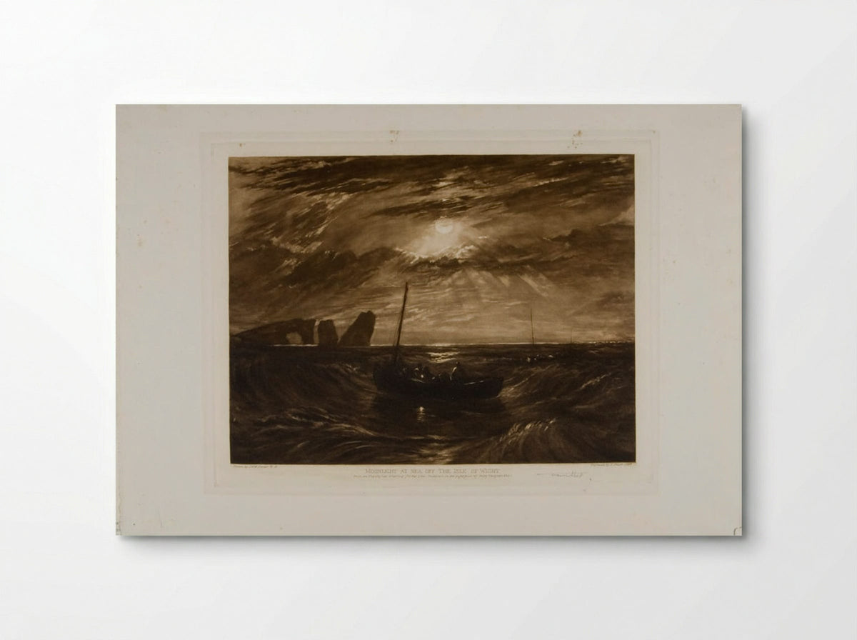 Moonlight at Sea, off the Isle of Wight - Sir Frank Short - Poster