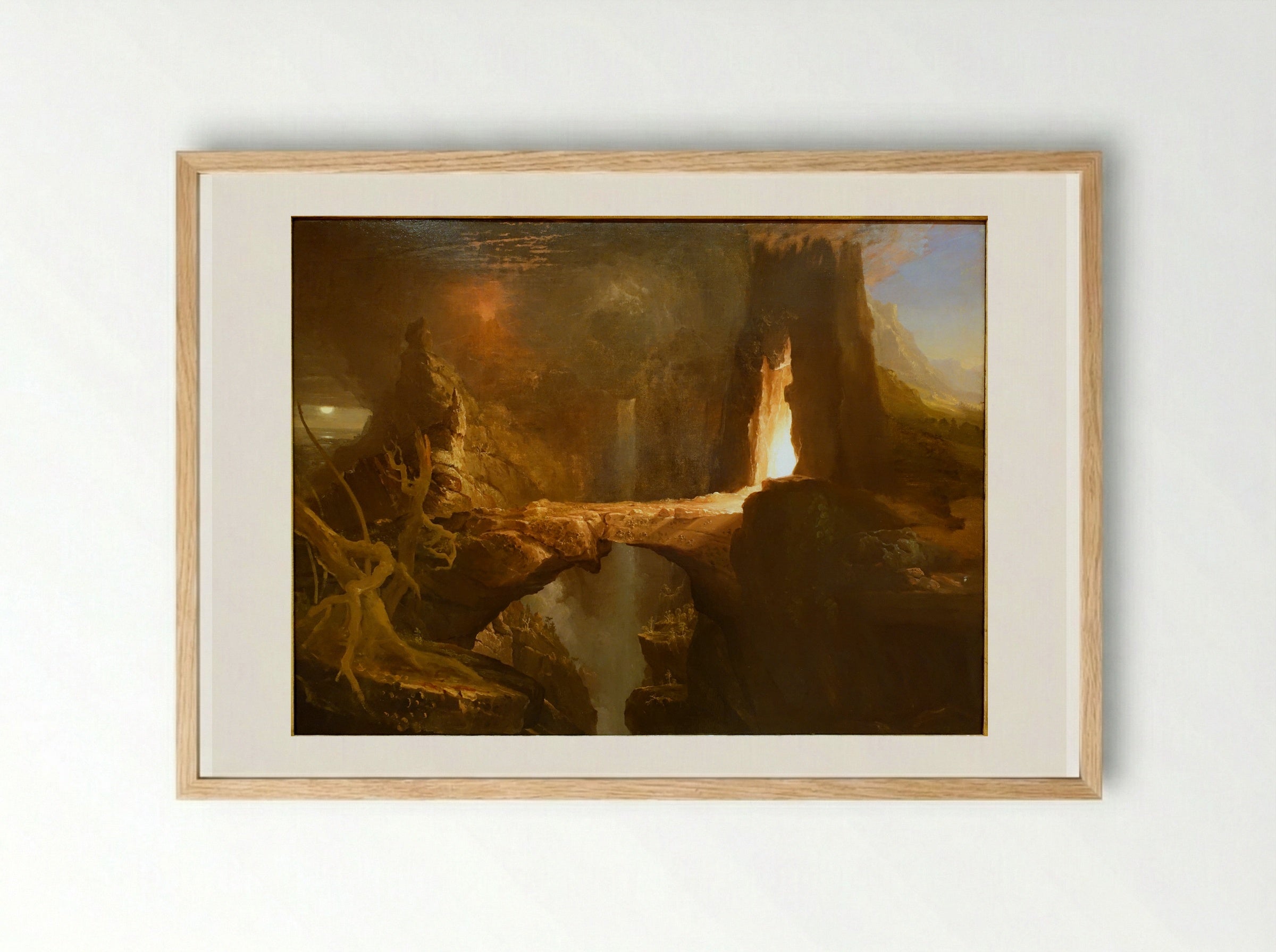 Moonlight - Thomas Cole - Framed Print Wood