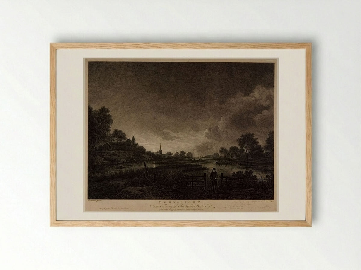 Moonlight - François Vivares - Framed Print Wood