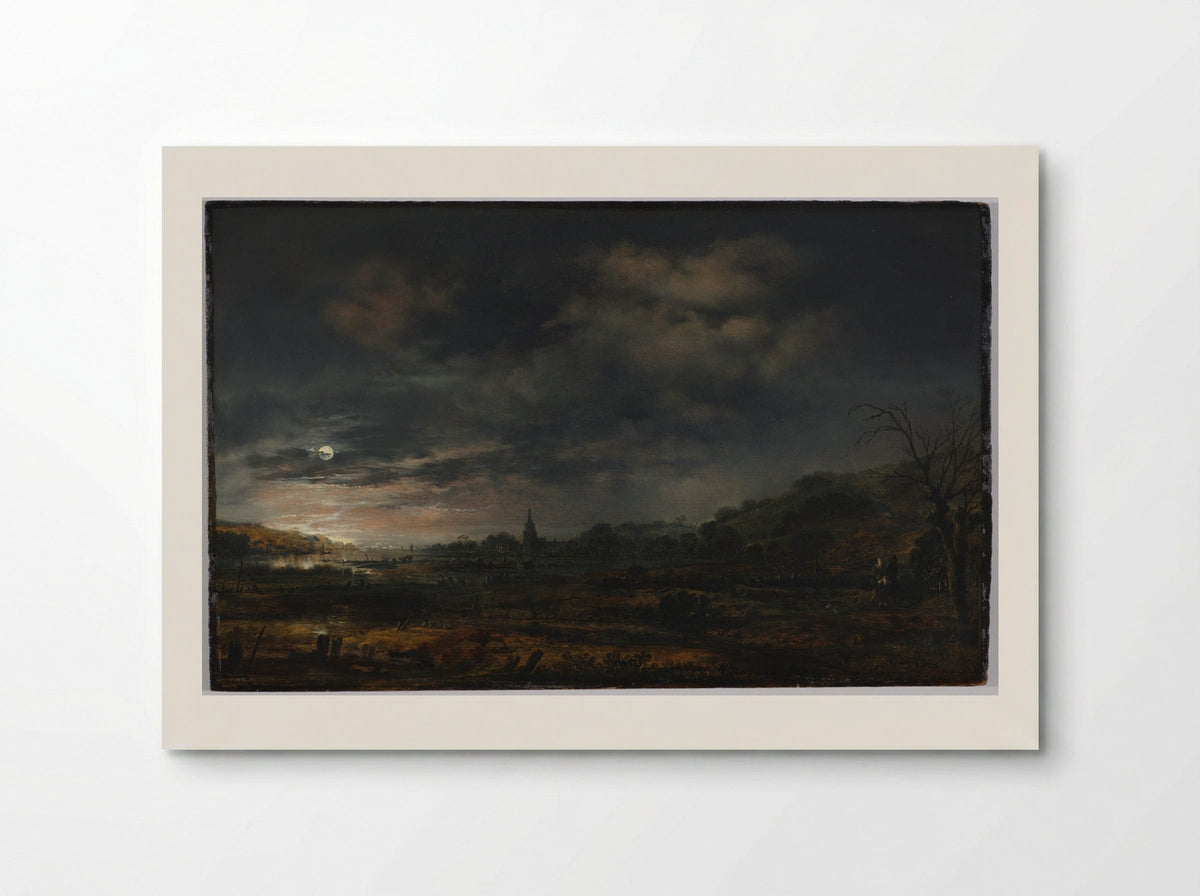 Moonlit Estuary - Aert van der Neer - Poster