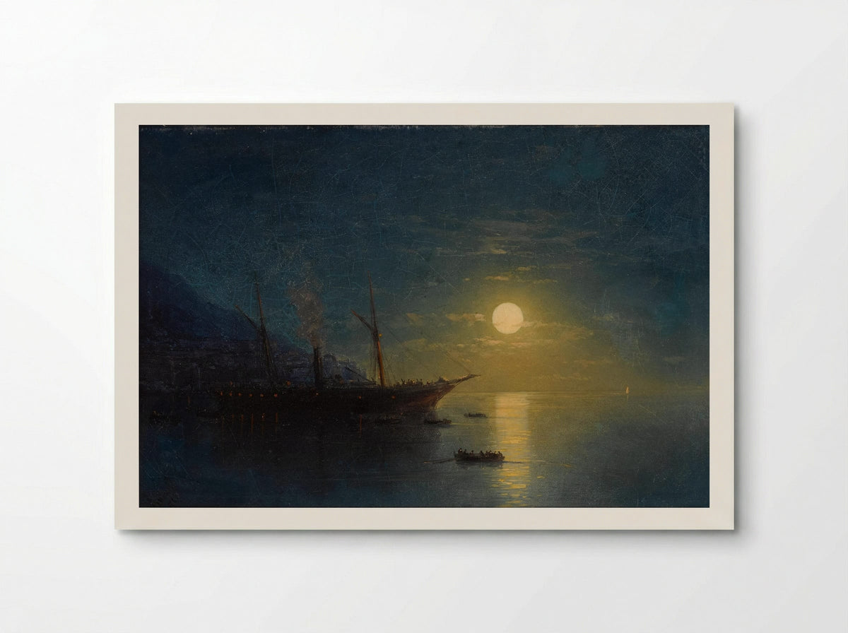 Moonlit Night Beside the Sea - Ivan Aivazovsky - Poster