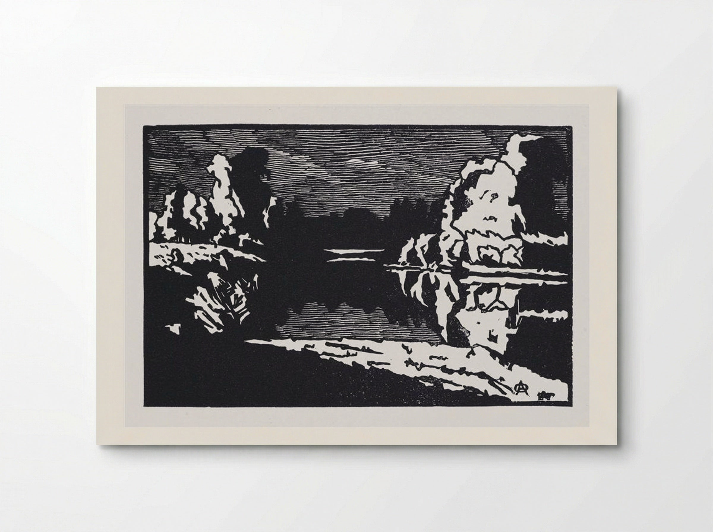Moonlit Night Landscape - Anna Ostroumova-Lebedeva - Poster